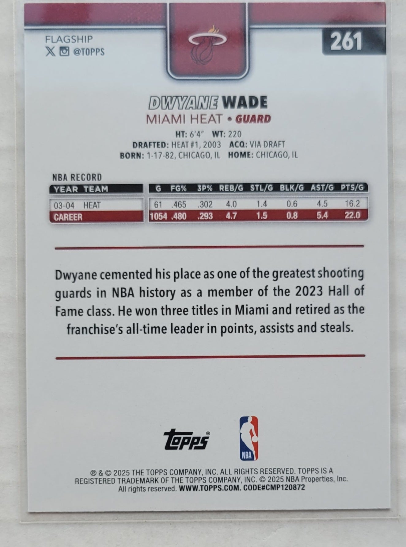 Dwyane Wade - 2025-26 Topps #261