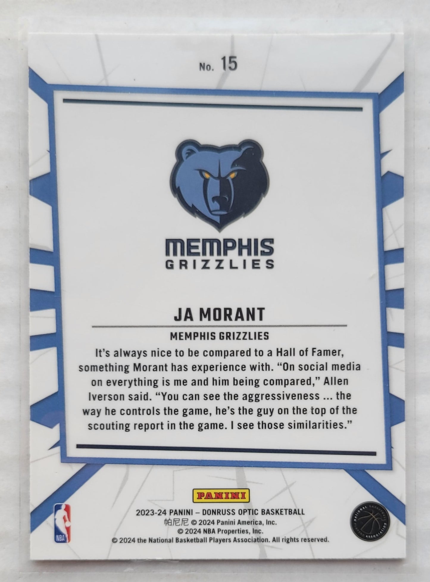 Ja Morant - 2023-24 Donruss Optic My House #15