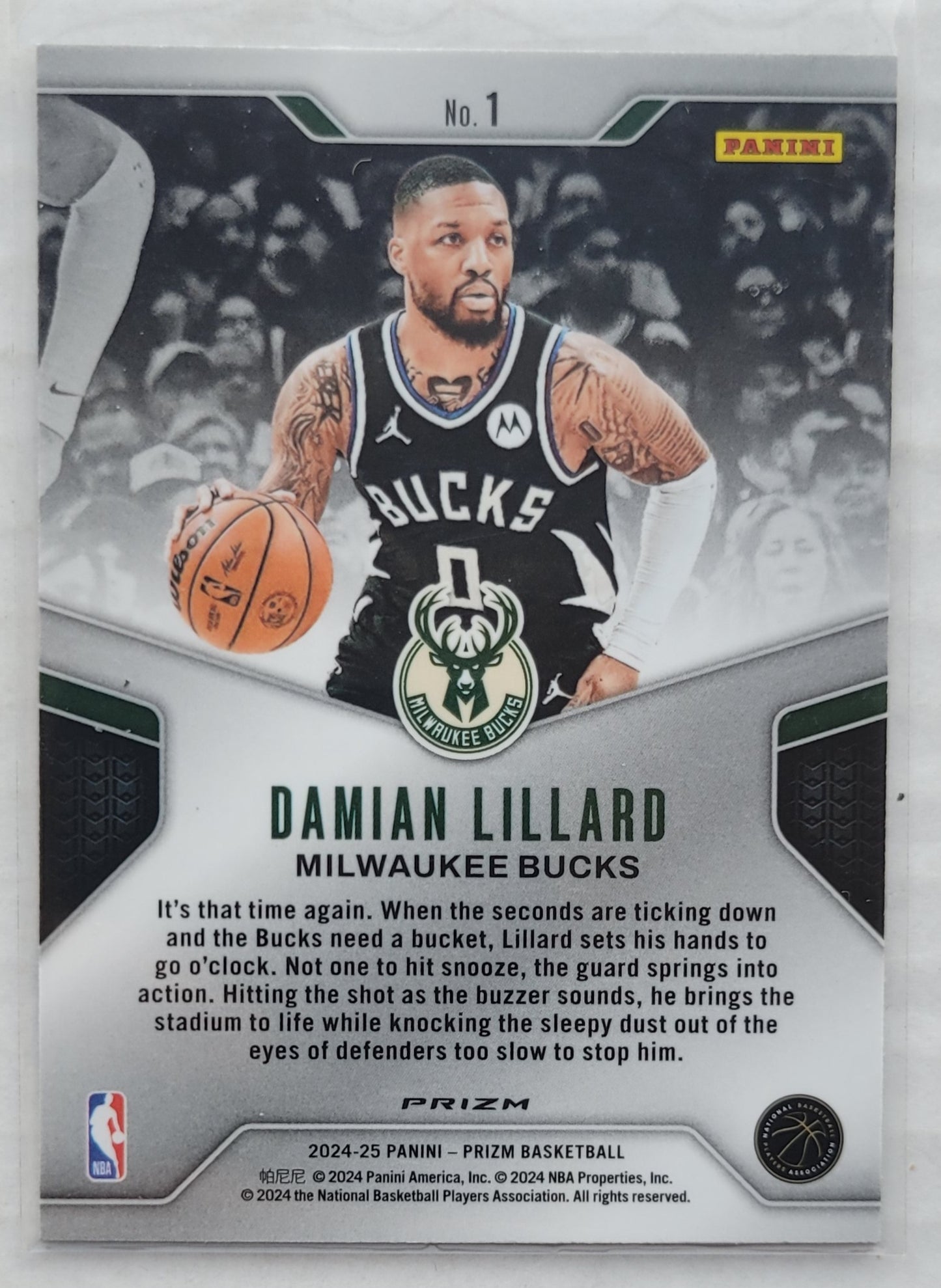 Damian Lillard - 2024-25 Panini Prizm Dominance Prizms Silver #1