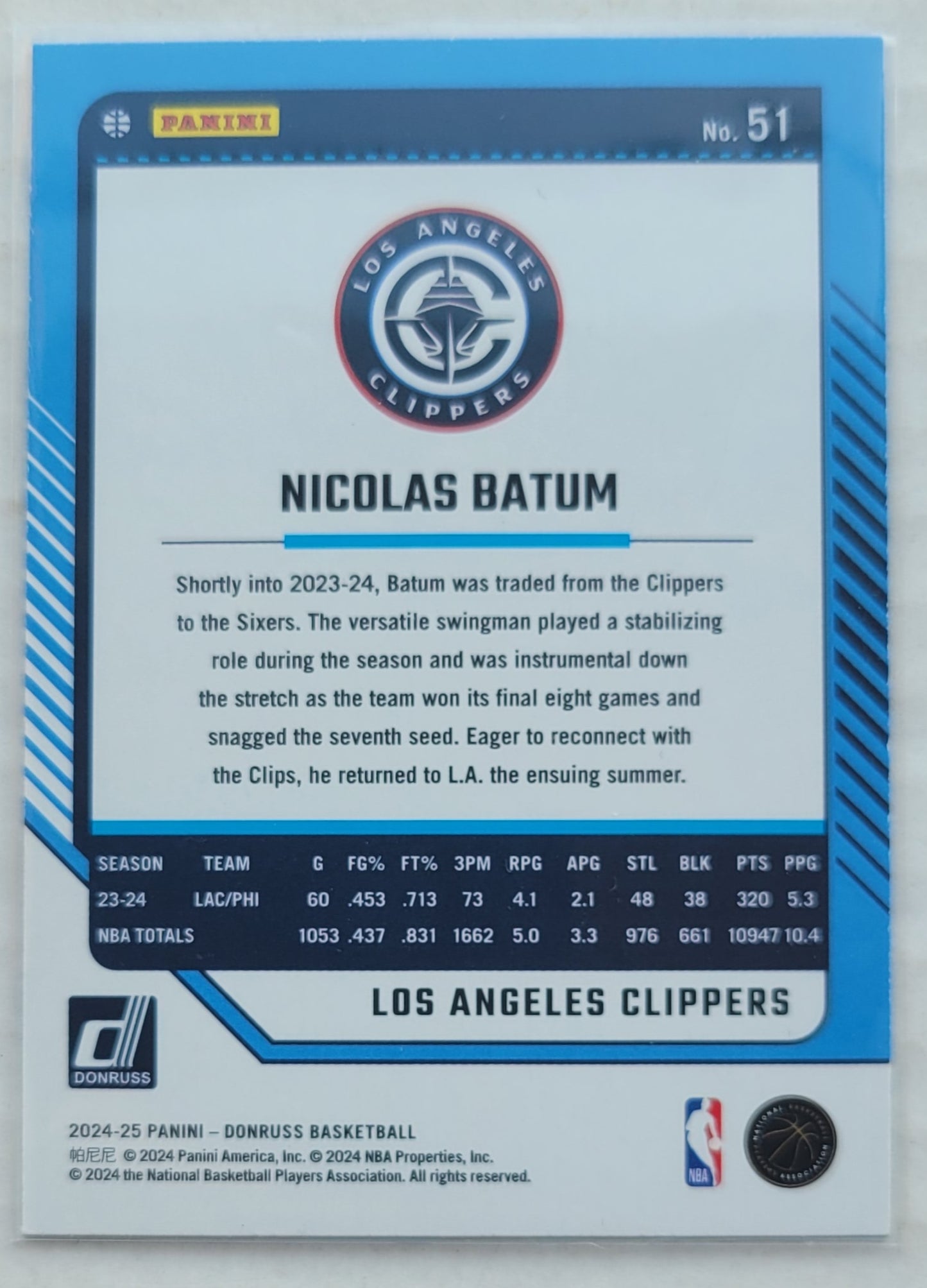 Nicolas Batum - 2024-25 Donruss Holo Green Laser #51