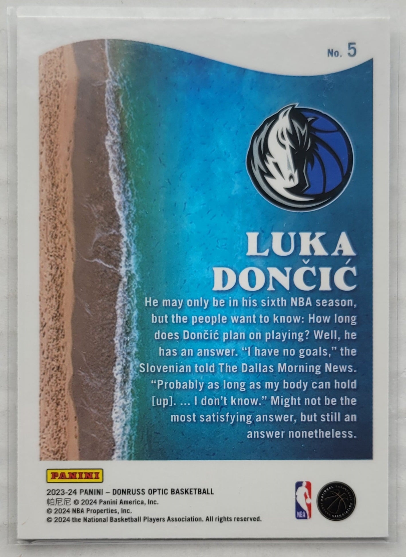 Luka Doncic - 2023-24 Donruss Optic Splash #5