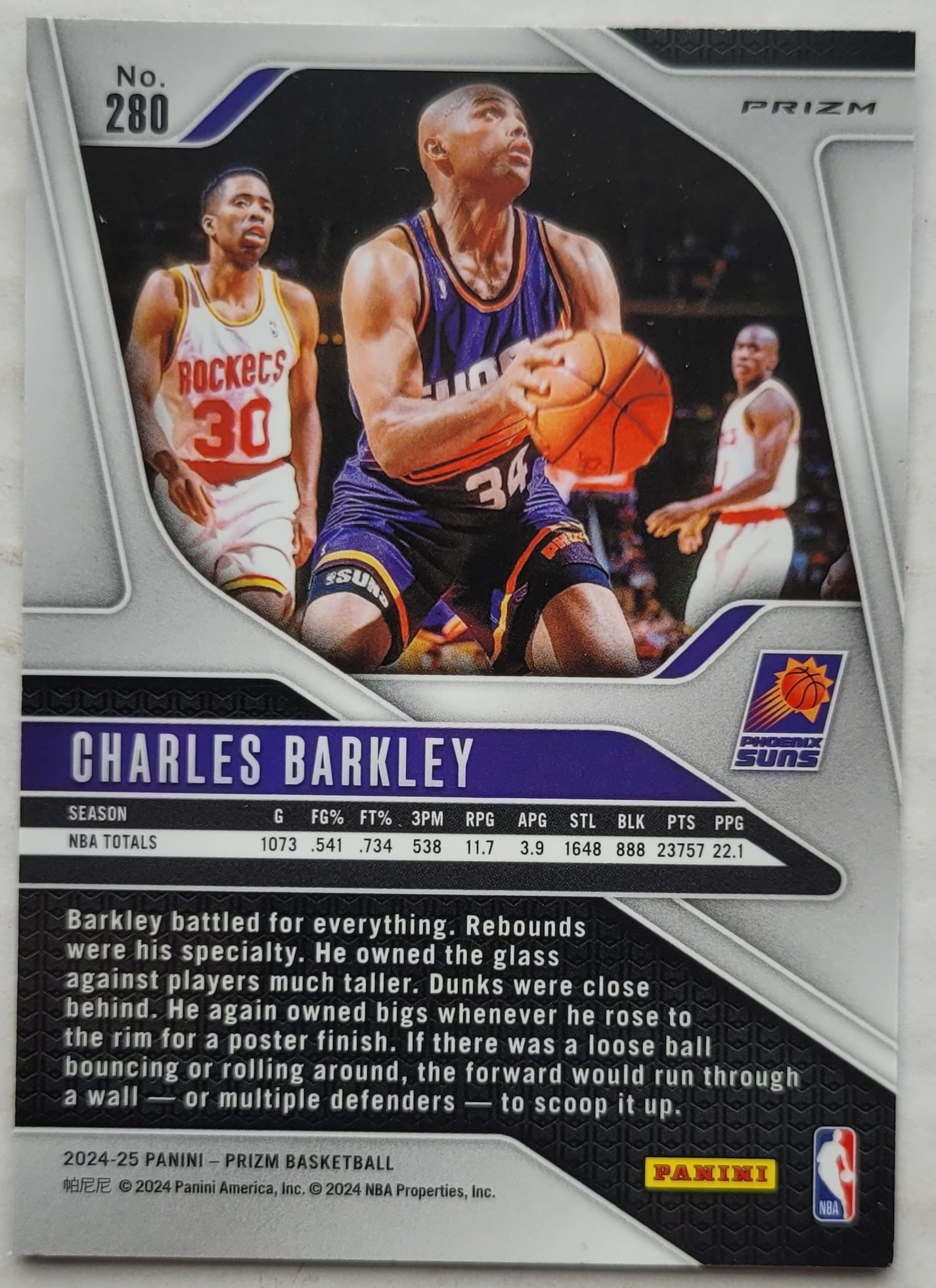 Charles Barkley - 2024-25 Panini Prizm Prizms Red White and Blue #280