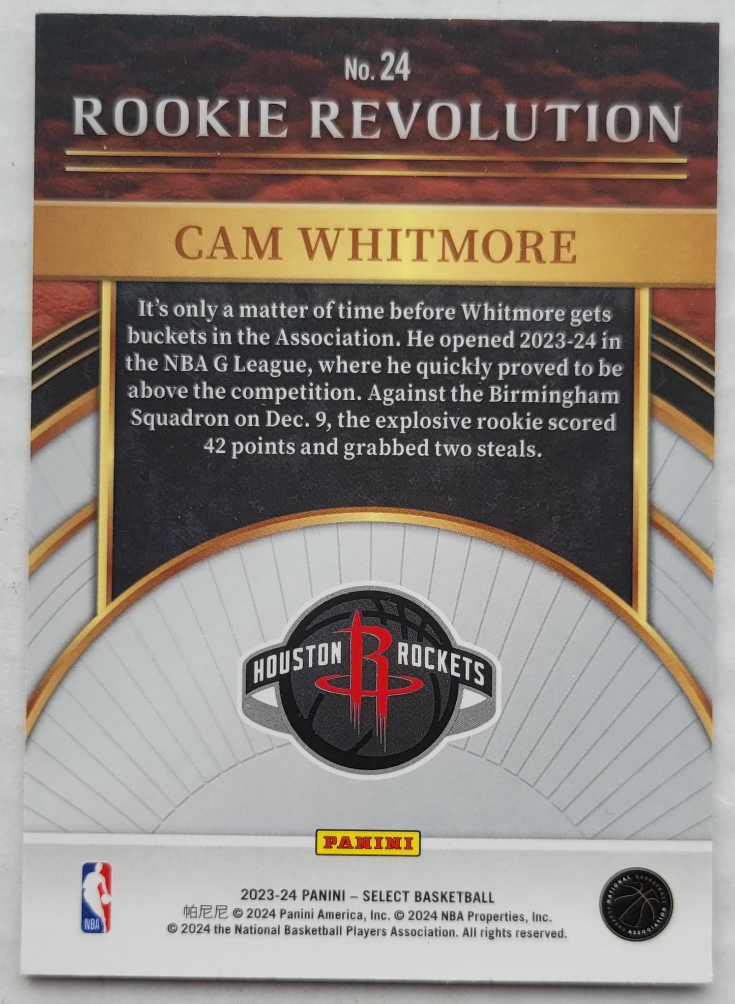 Cam Whitmore - 2023-24 Select Rookie Revolution #24