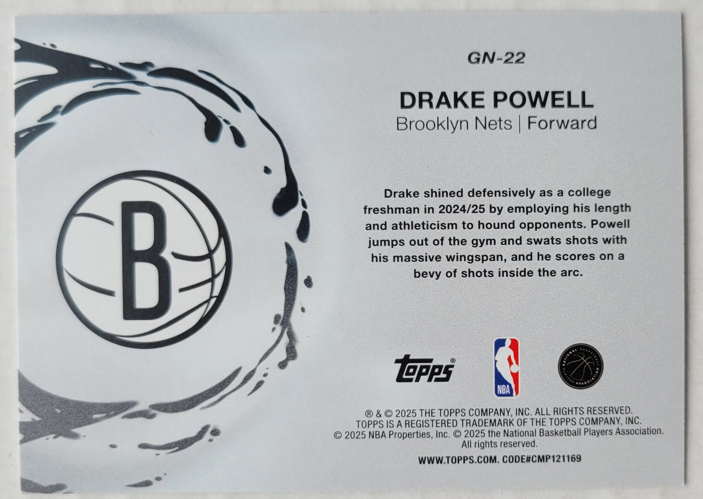 Drake Powell - 2025-26 Topps Generation Now #GN22