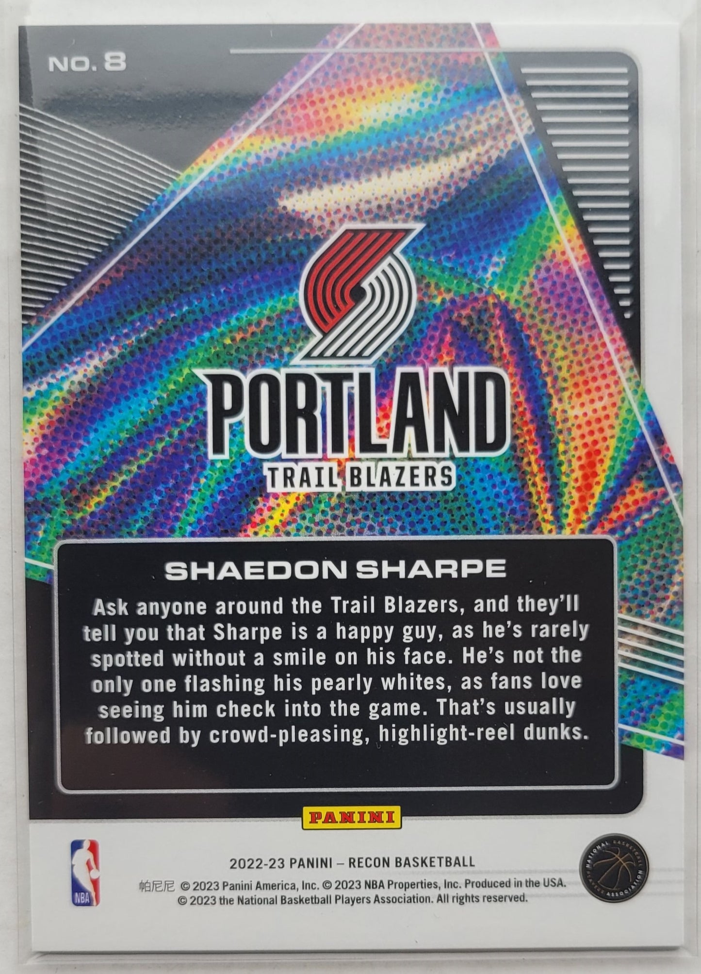 Shaedon Sharpe - 2022-23 Panini Recon Future Legends #8