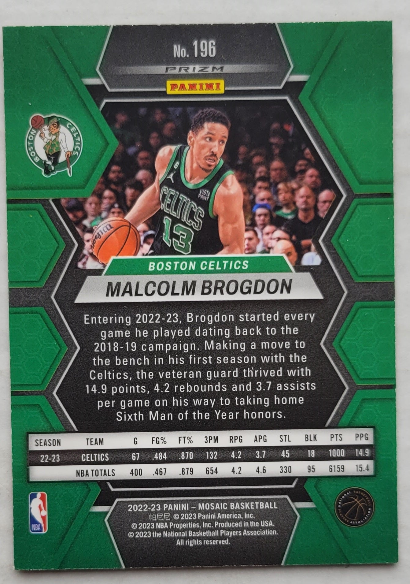 Malcolm Brogdon - 2022-23 Panini Mosaic Mosaic Red Wave #196