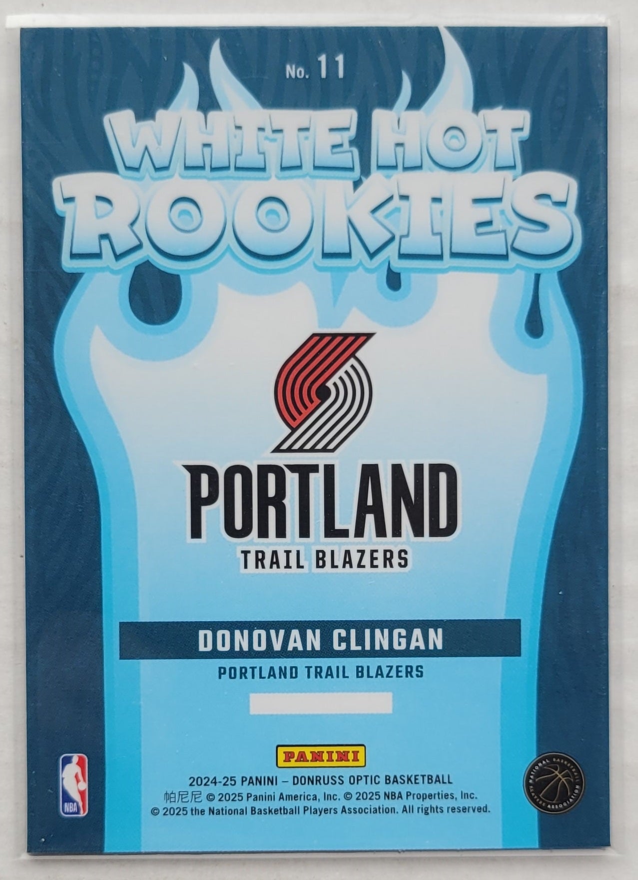 Donovan Clingan - 2024-25 Donruss Optic White Hot Rookies #11