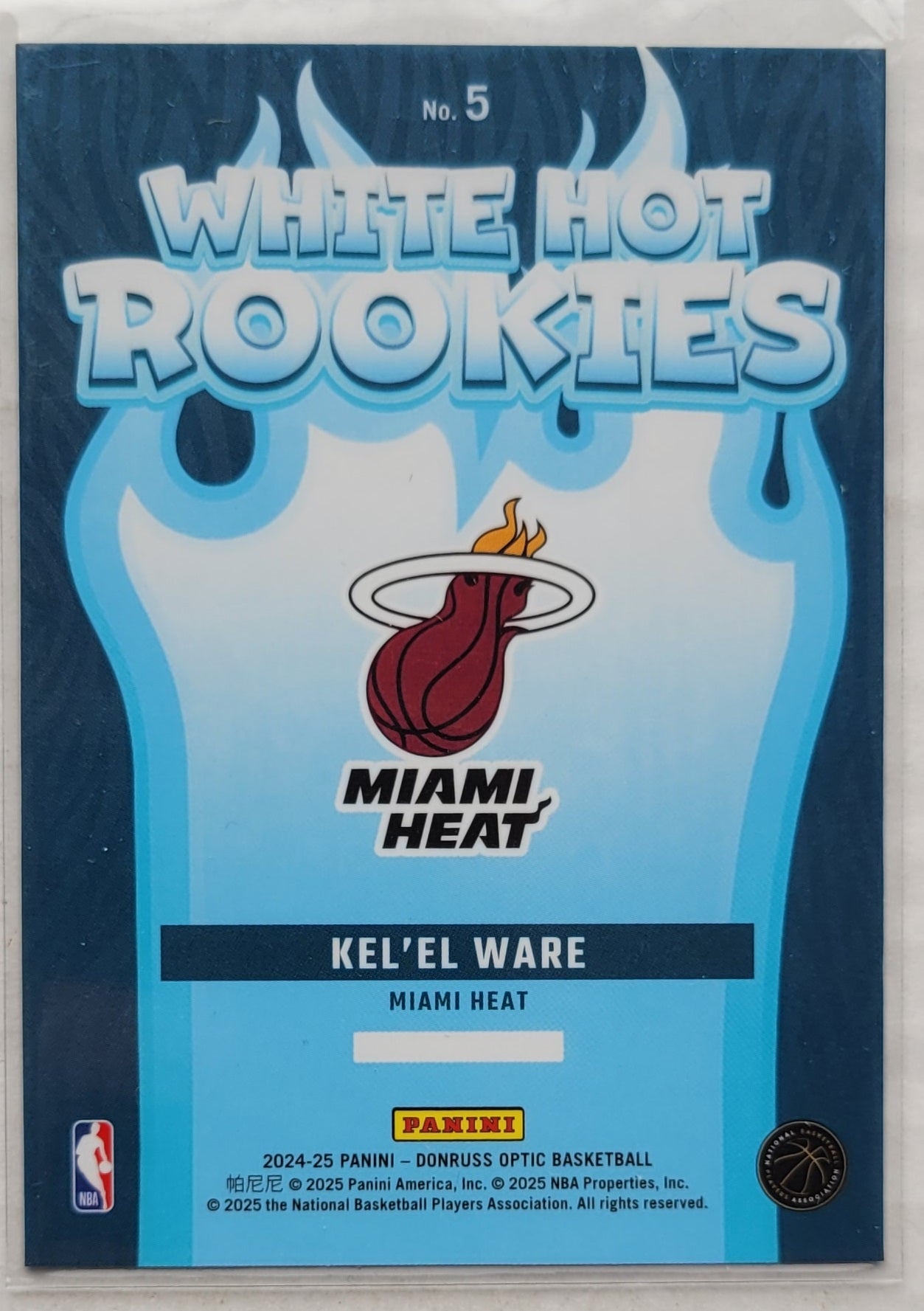 Kel'el Ware - 2024-25 Donruss Optic White Hot Rookies #5