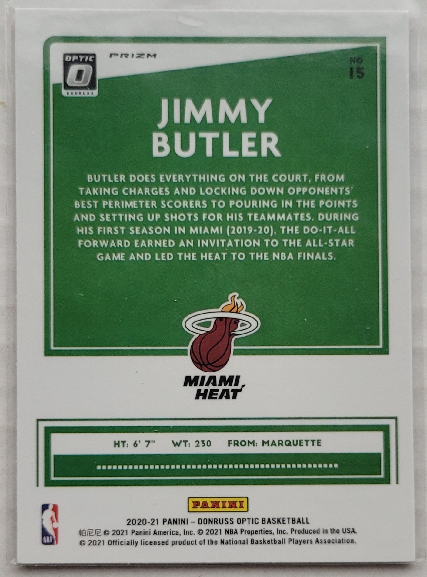 Jimmy Butler - 2020-21 Donruss Optic All Stars Red Pulsar #15