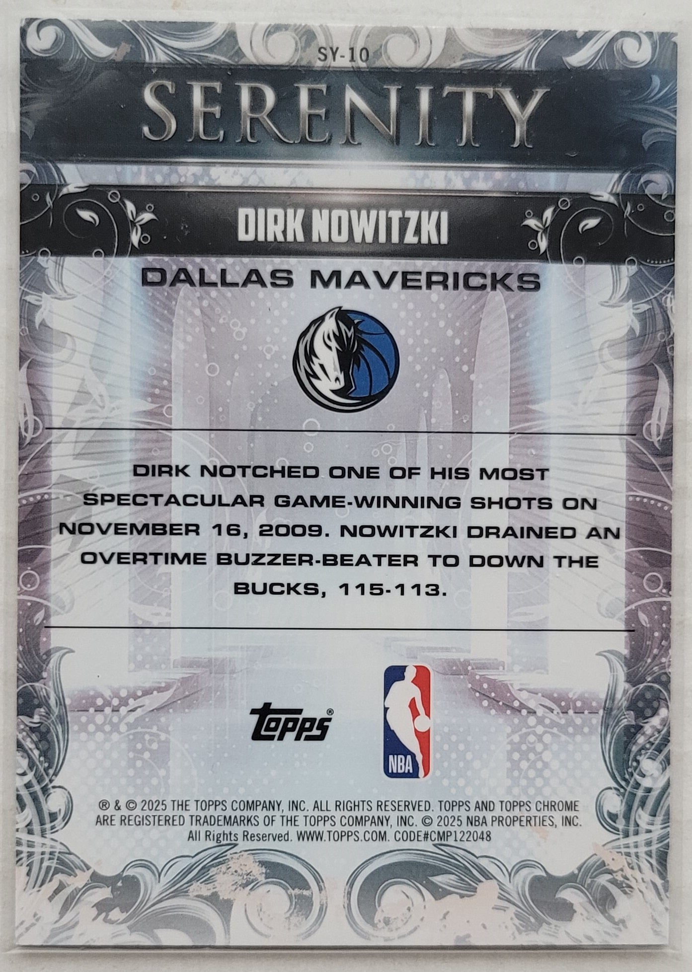 Dirk Nowitzki - 2025-26 Topps Chrome Serenity #SY10