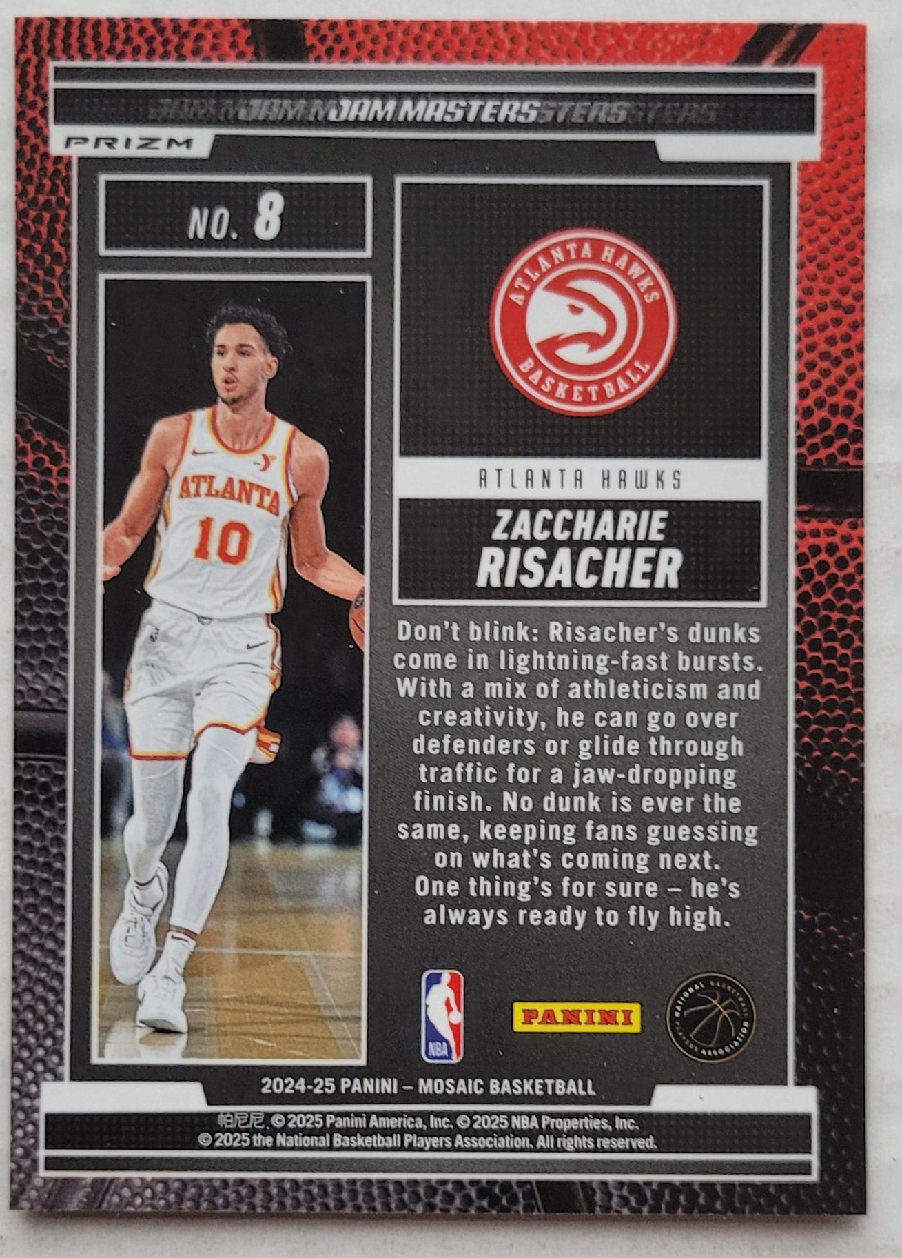Zaccharie Risacher - 2024-25 Panini Mosaic Jam Masters Mosaic #8