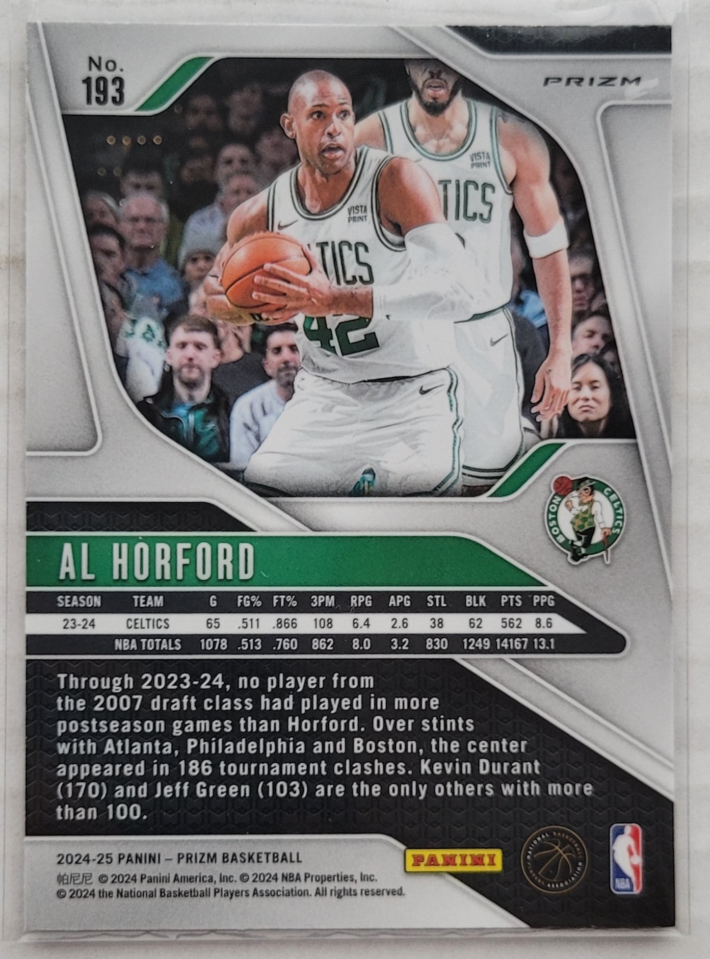 Al Horford - 2024-25 Panini Prizm Prizms Red White and Blue #193