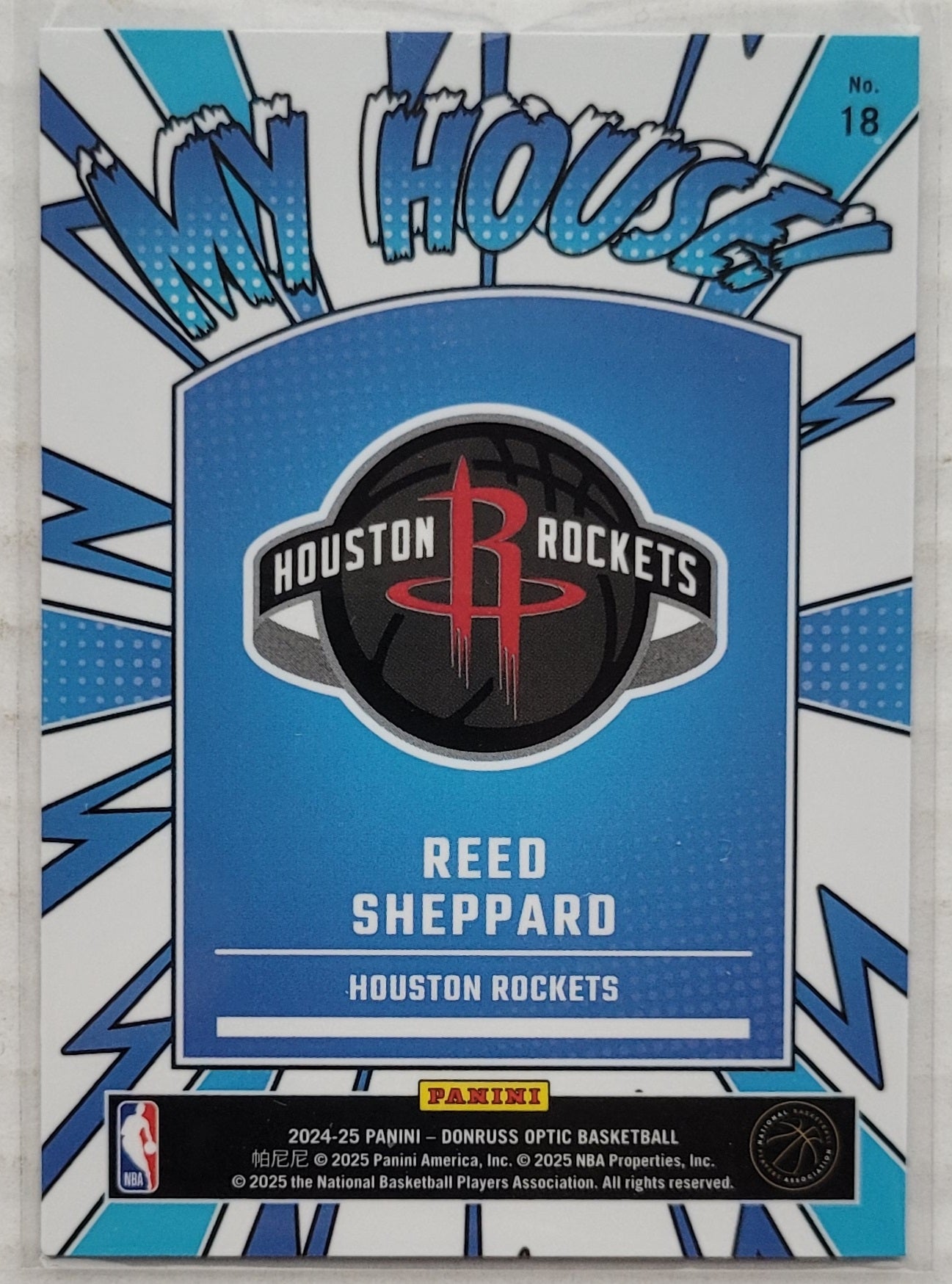 Reed Sheppard - 2024-25 Donruss Optic My House #18
