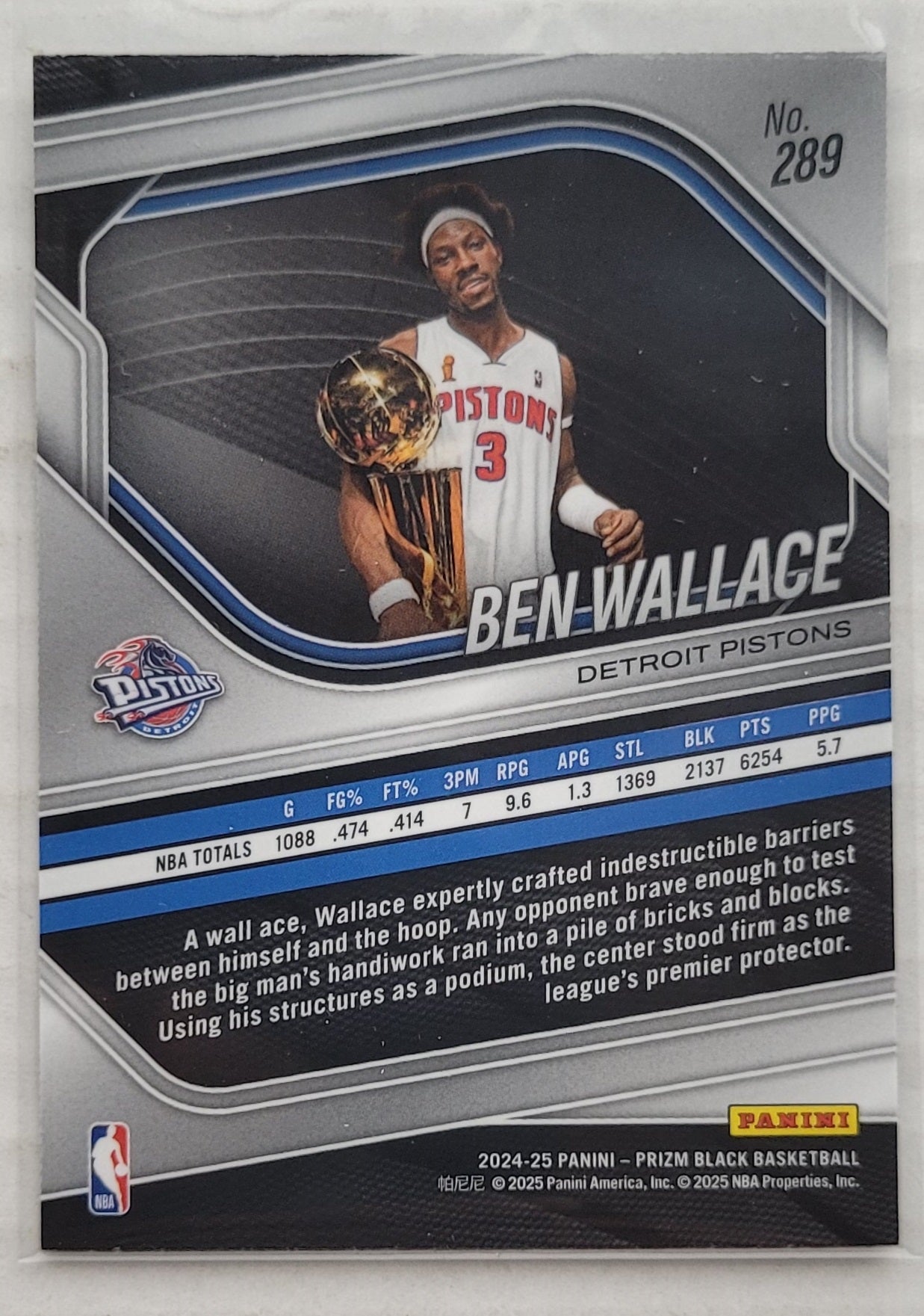 Ben Wallace - 2024-25 Panini Prizm Black #289 LGD