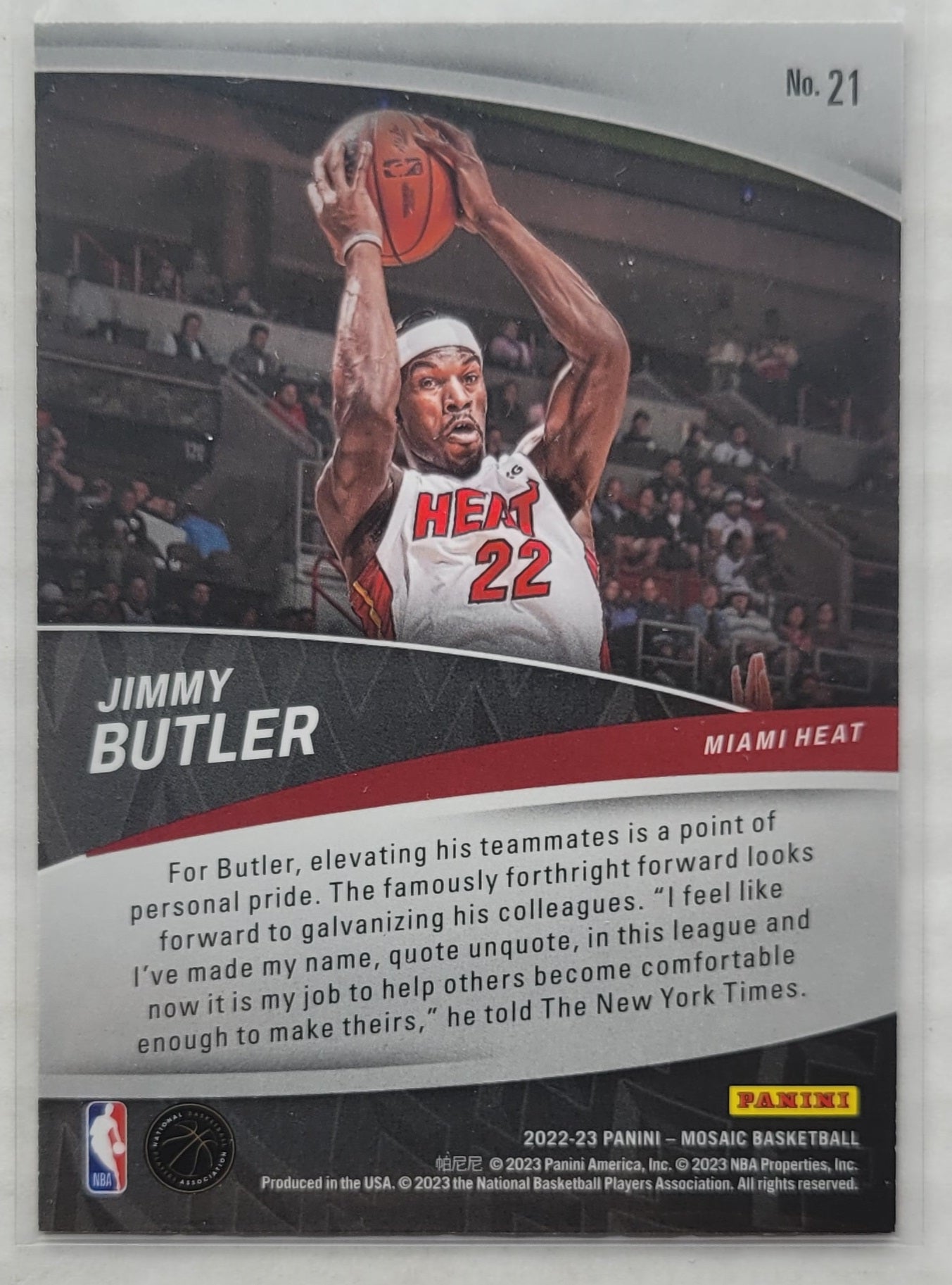 Jimmy Butler - 2022-23 Panini Mosaic Elevate #21