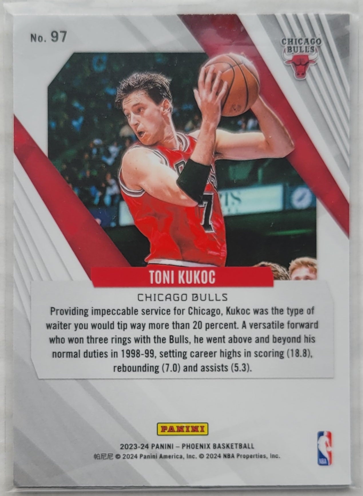 Toni Kukoc - 2023-24 Panini Phoenix Silver #97