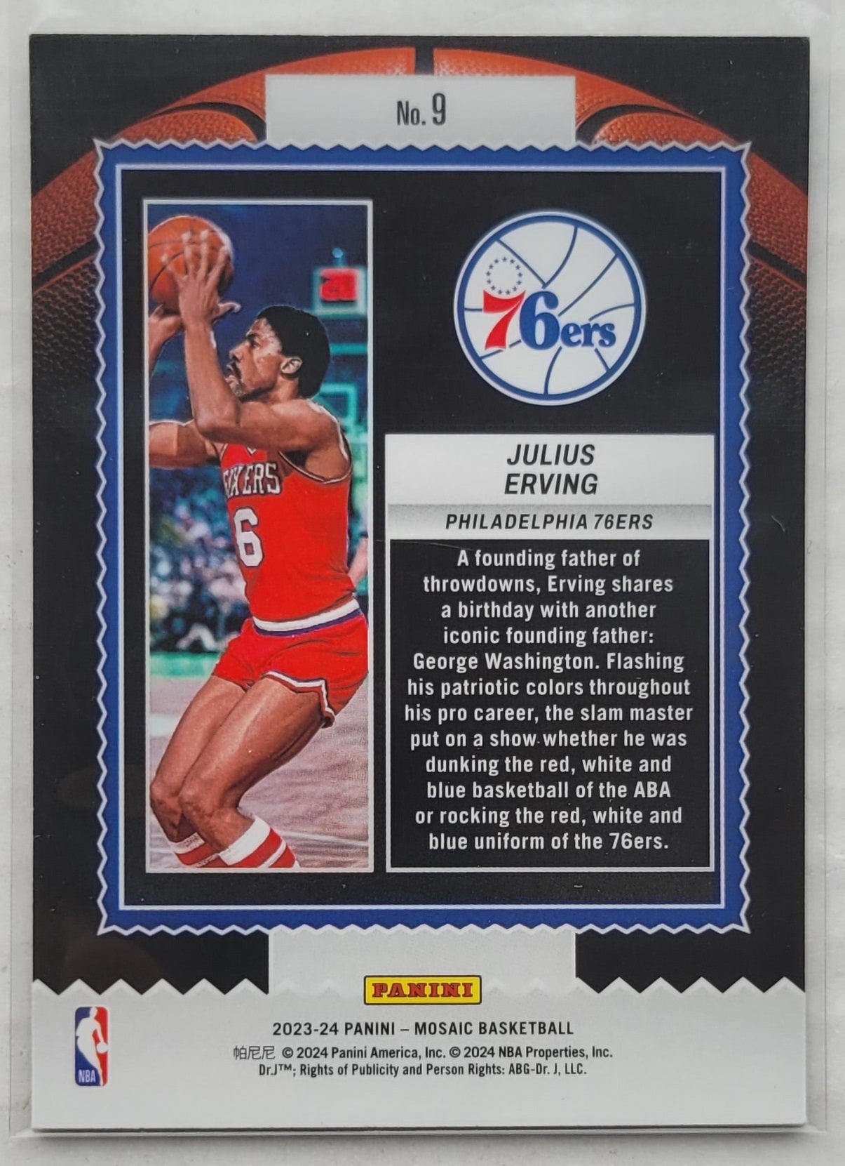 Julius Erving - 2023-24 Panini Mosaic Jam Masters #9
