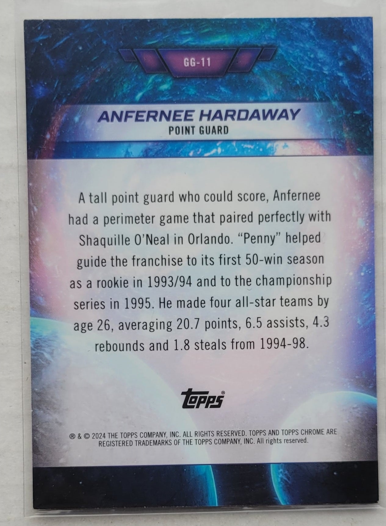 Anfernee Hardaway - 2023-24 Topps Cosmic Chrome Galaxy Greats #GG11