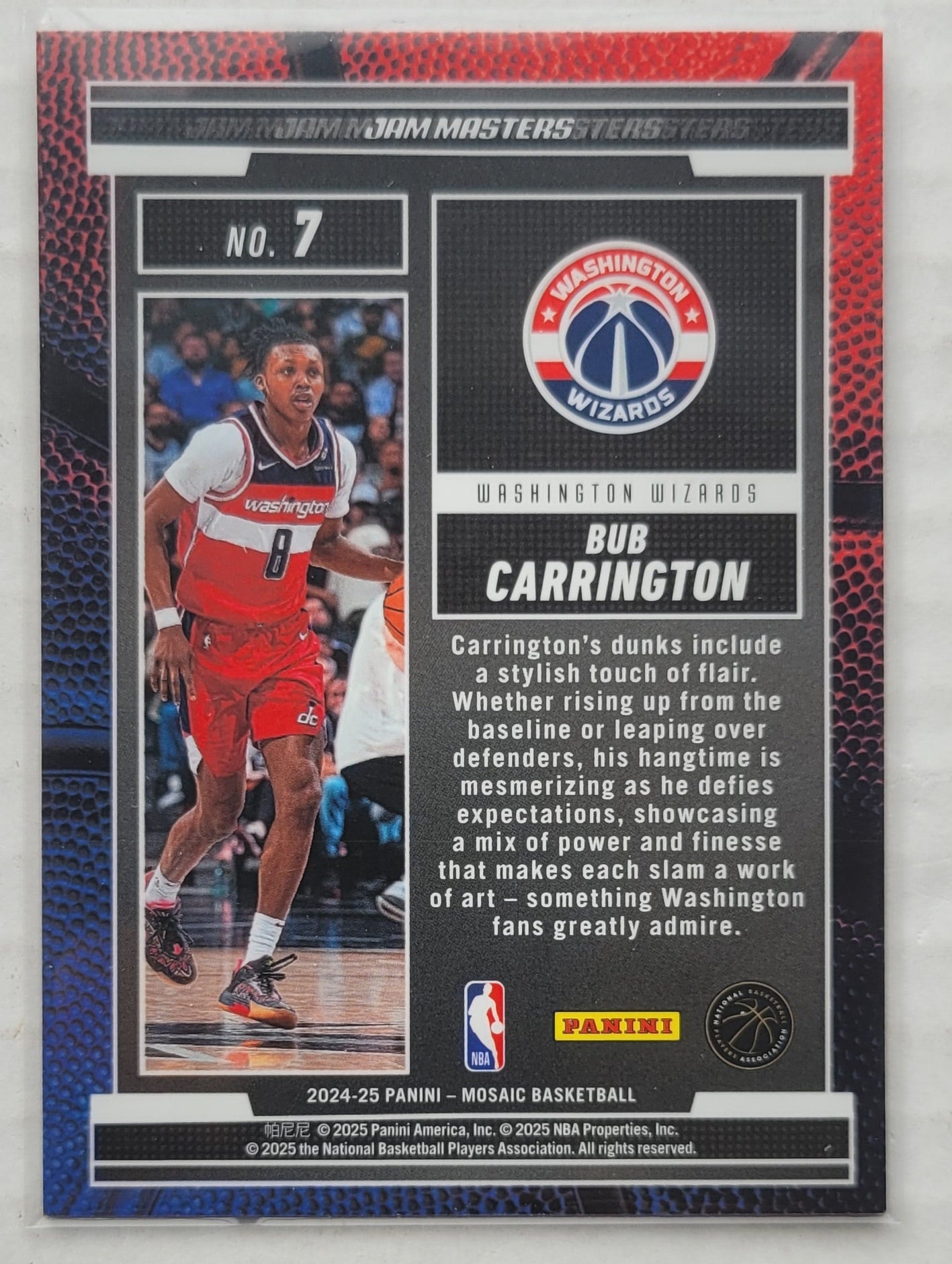 Bub Carrington - 2024-25 Panini Mosaic Jam Masters #7