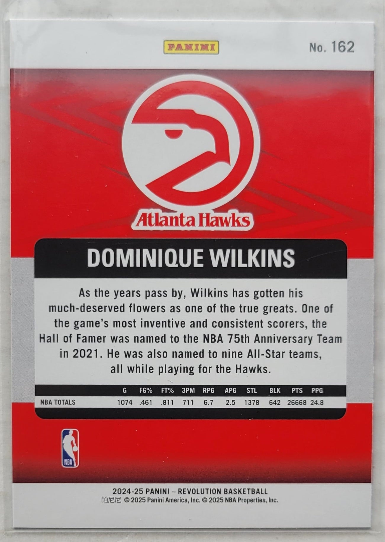 Dominique Wilkins - 2024-25 Panini Revolution #162 LGD