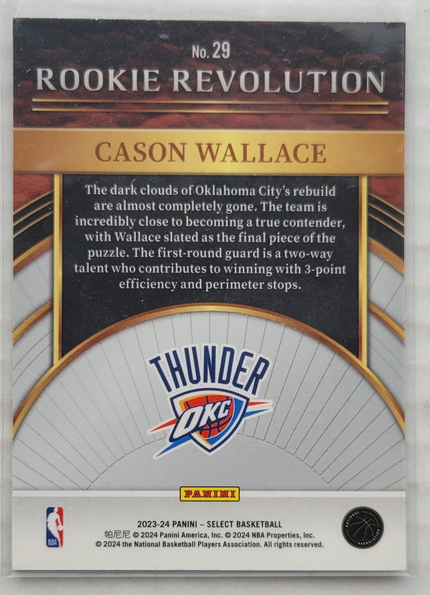 Cason Wallace - 2023-24 Select Rookie Revolution #29