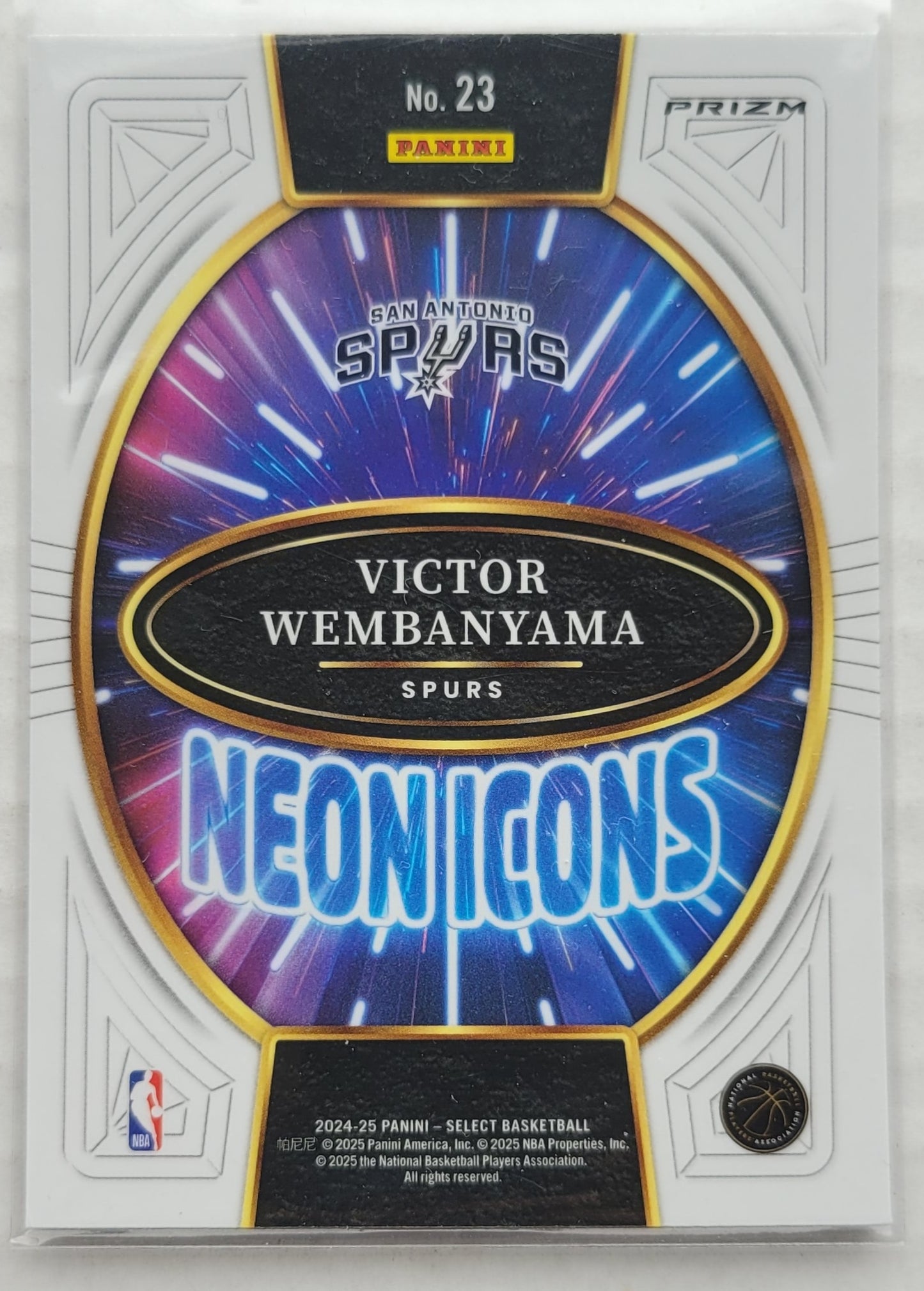 Victor Wembanyama - 2024-25 Select Neon Icon Silver Prizms #23