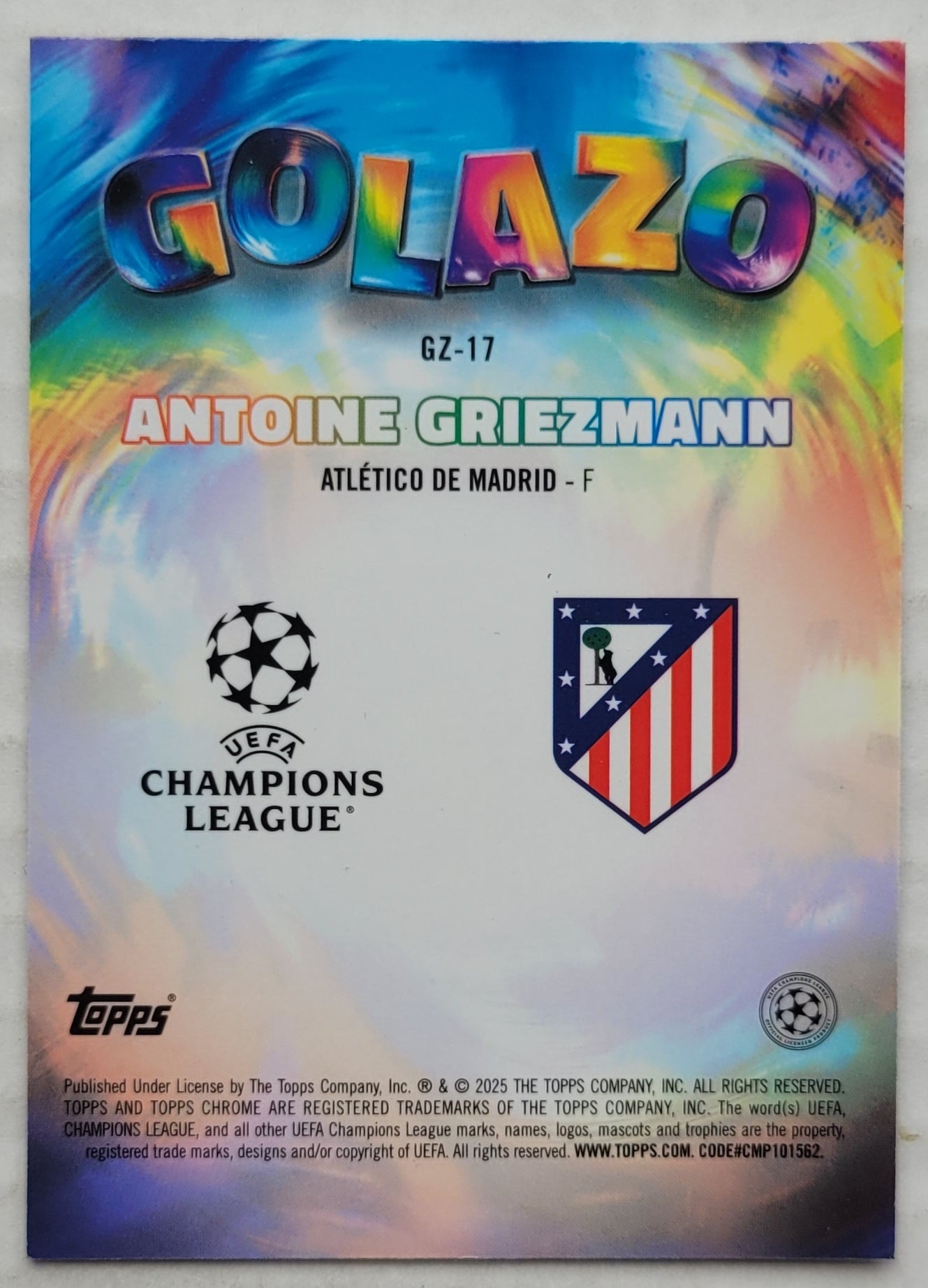 Antoine Griezmann - 2024-25 Topps Chrome UEFA Club Competitions Golazo #GZ17