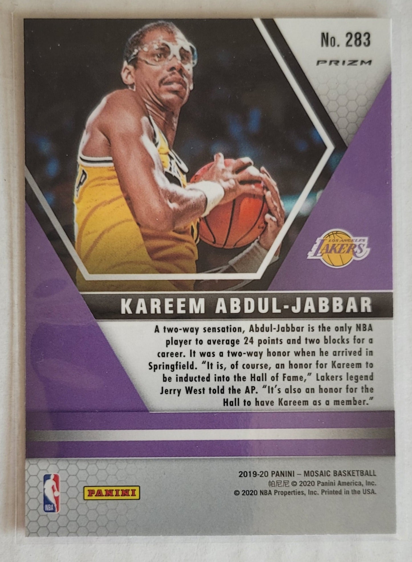 Kareem Abdul-Jabbar - 2019-20 Panini Mosaic Mosaic Pink Camo #283 HOF