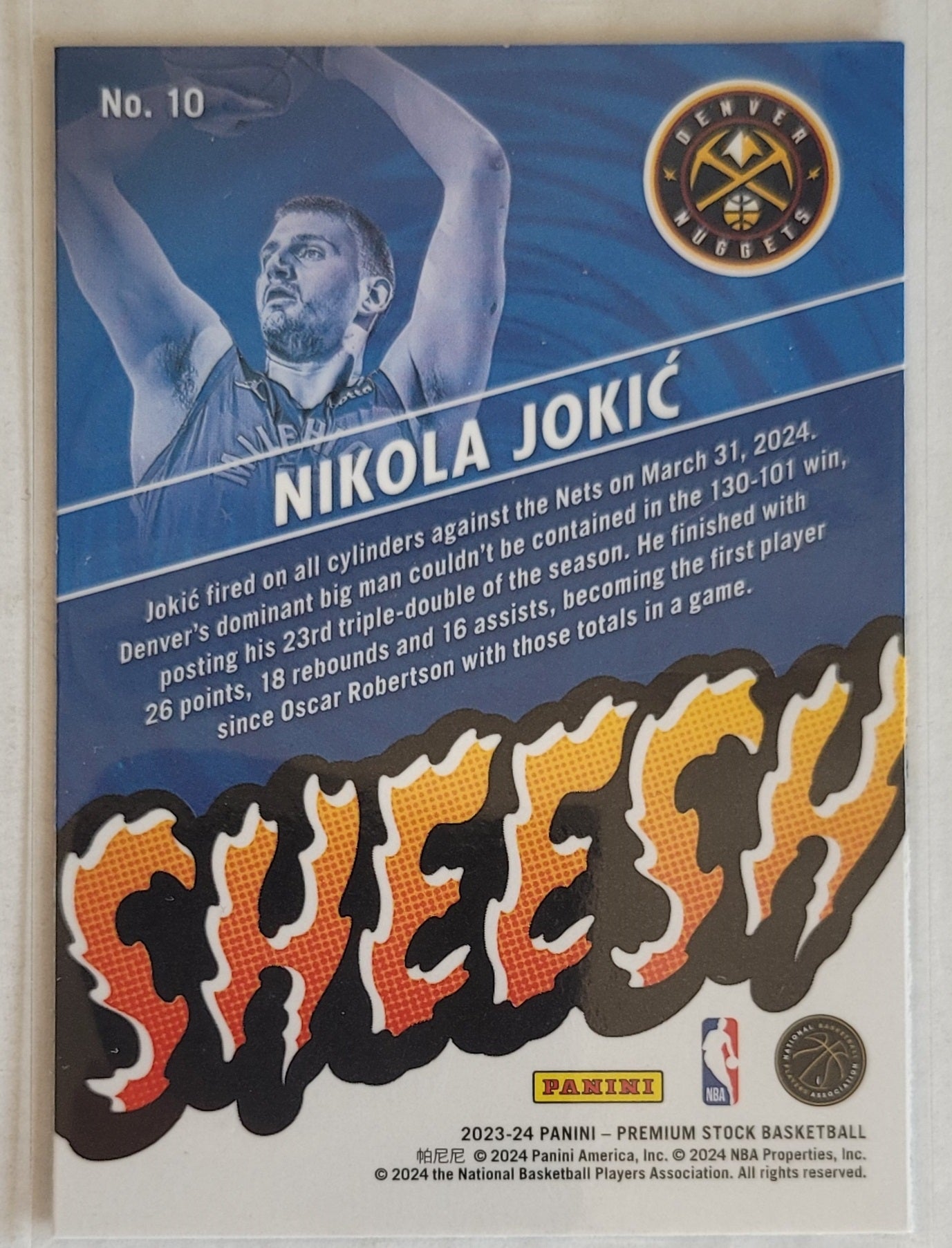 Nikola Jokic - 2023-24 Hoops Premium Stock Sheesh #10