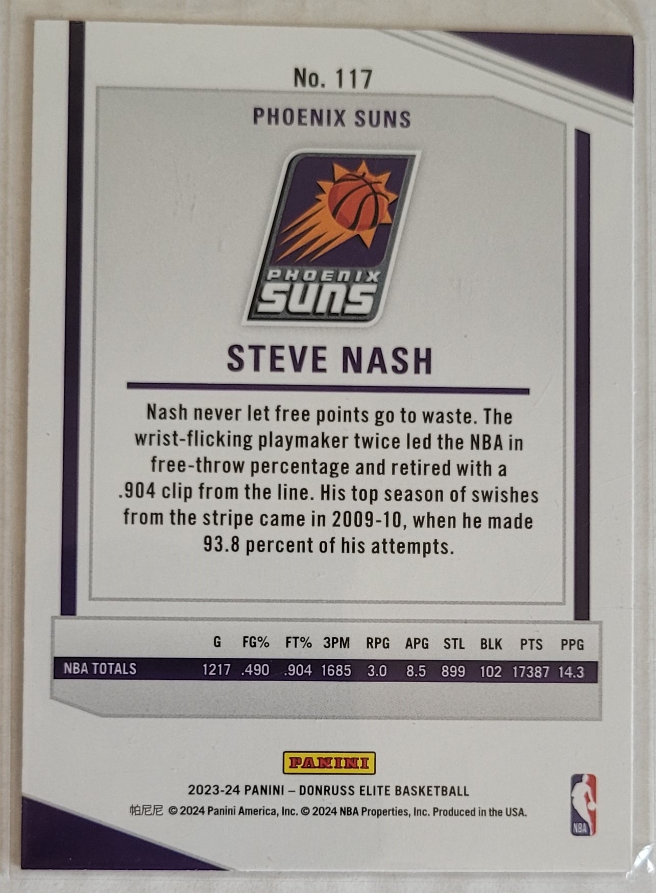 Steve Nash - 2023-24 Elite International #117