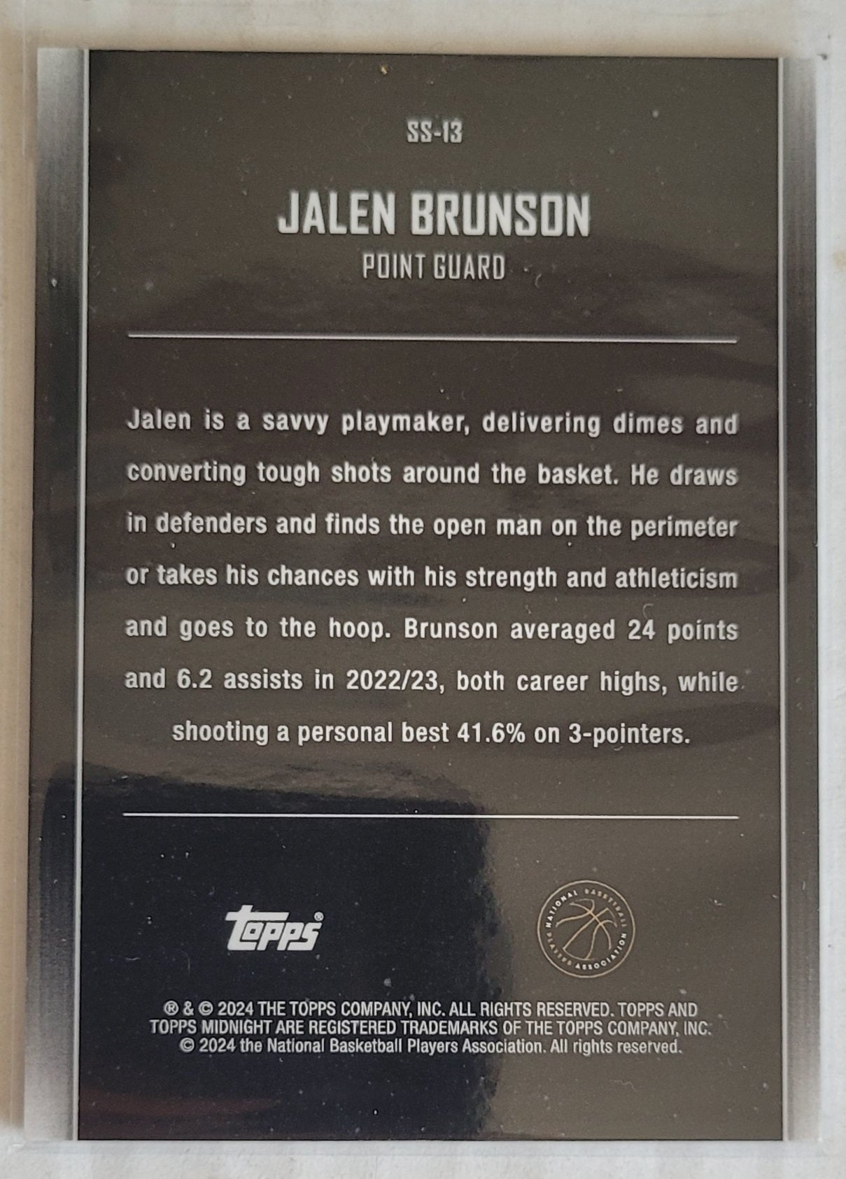 Jalen Brunson - 2023-24 Topps Midnight Star Studded #SS13