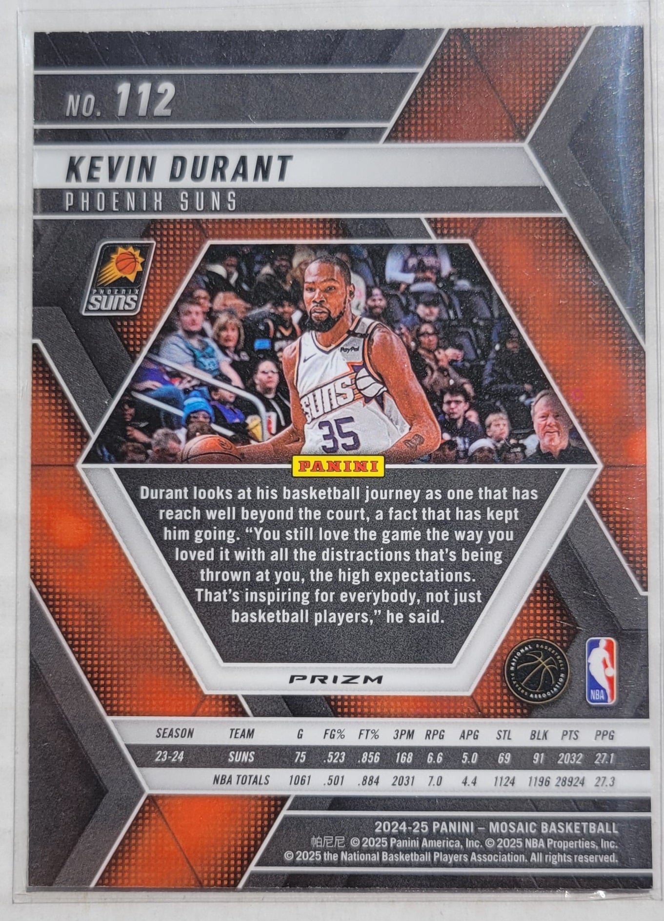 Kevin Durant - 2024-25 Panini Mosaic Premium #112
