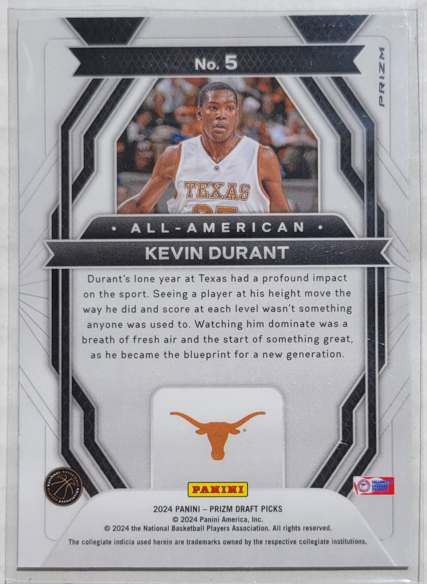 Kevin Durant - 2024-25 Panini Prizm Draft Picks All-American Prizms Green #5