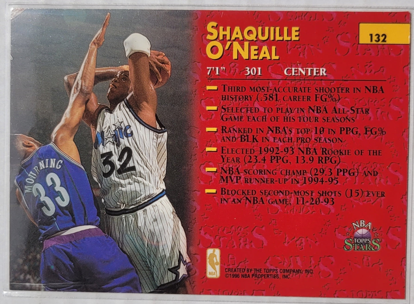 Shaquille O'Neal - 1996 Topps Stars #132