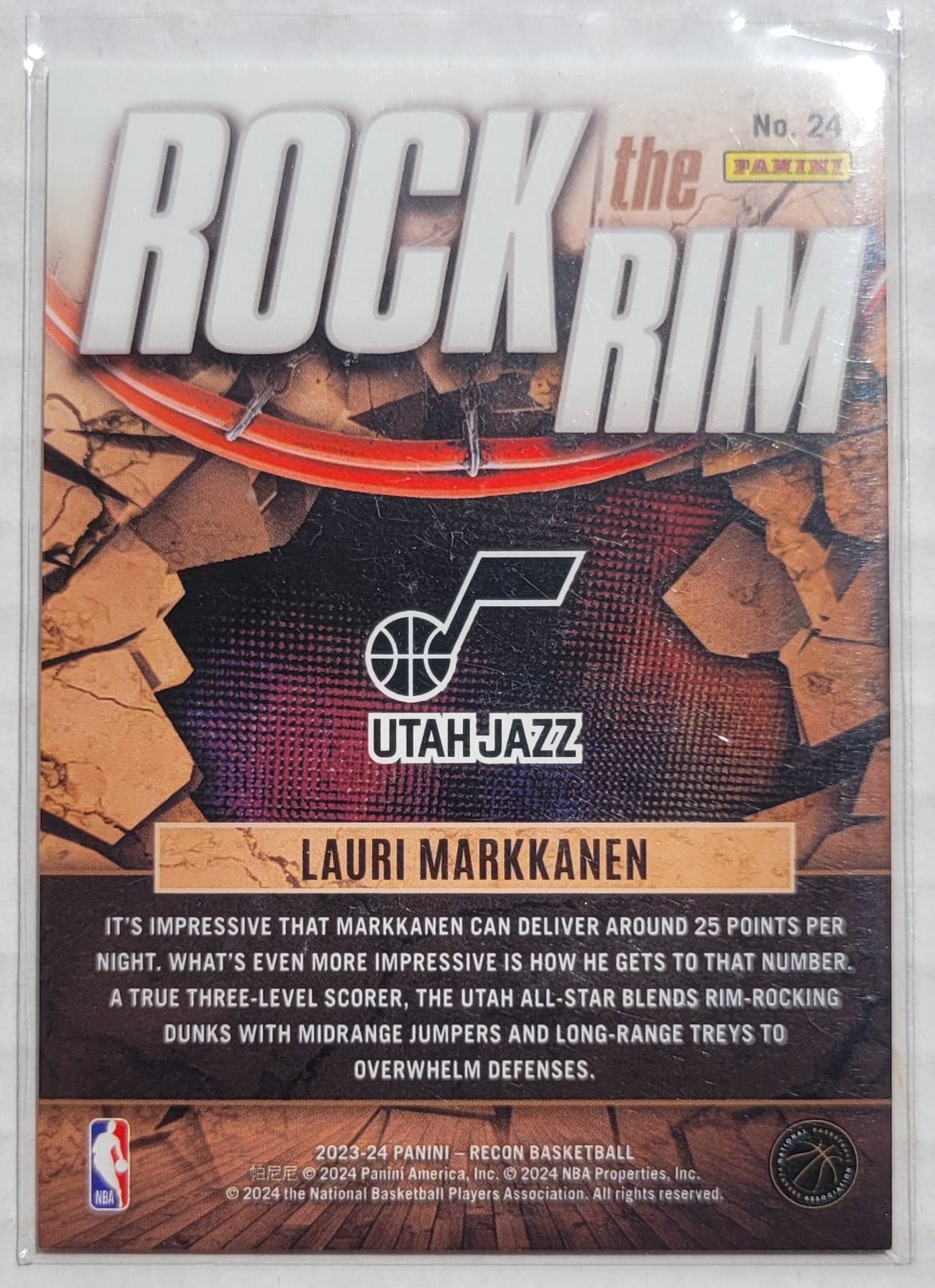 Lauri Markkanen - 2023-24 Panini Recon Rock the Rim #24