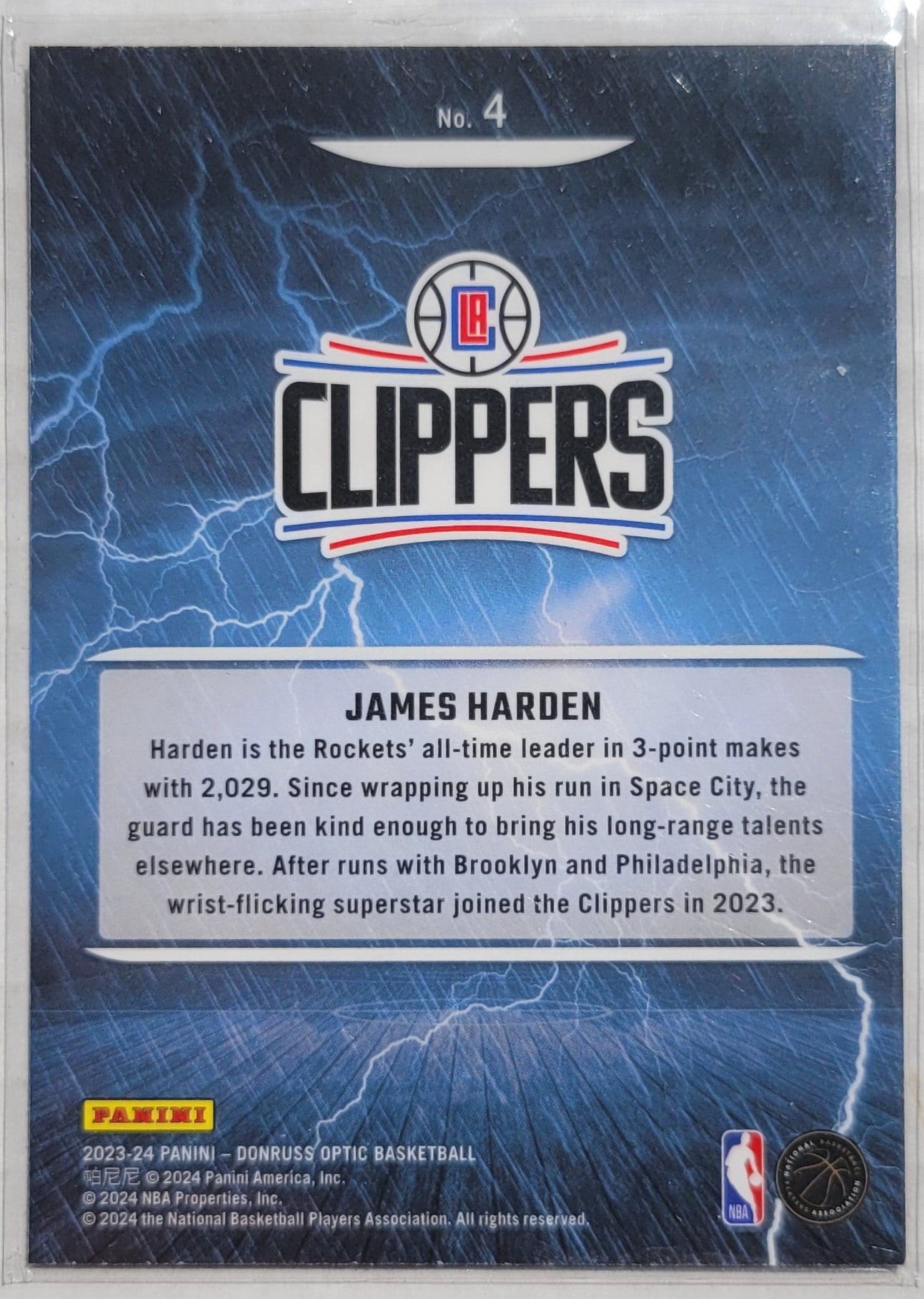 James Harden - 2023-24 Donruss Optic Raining 3s #4