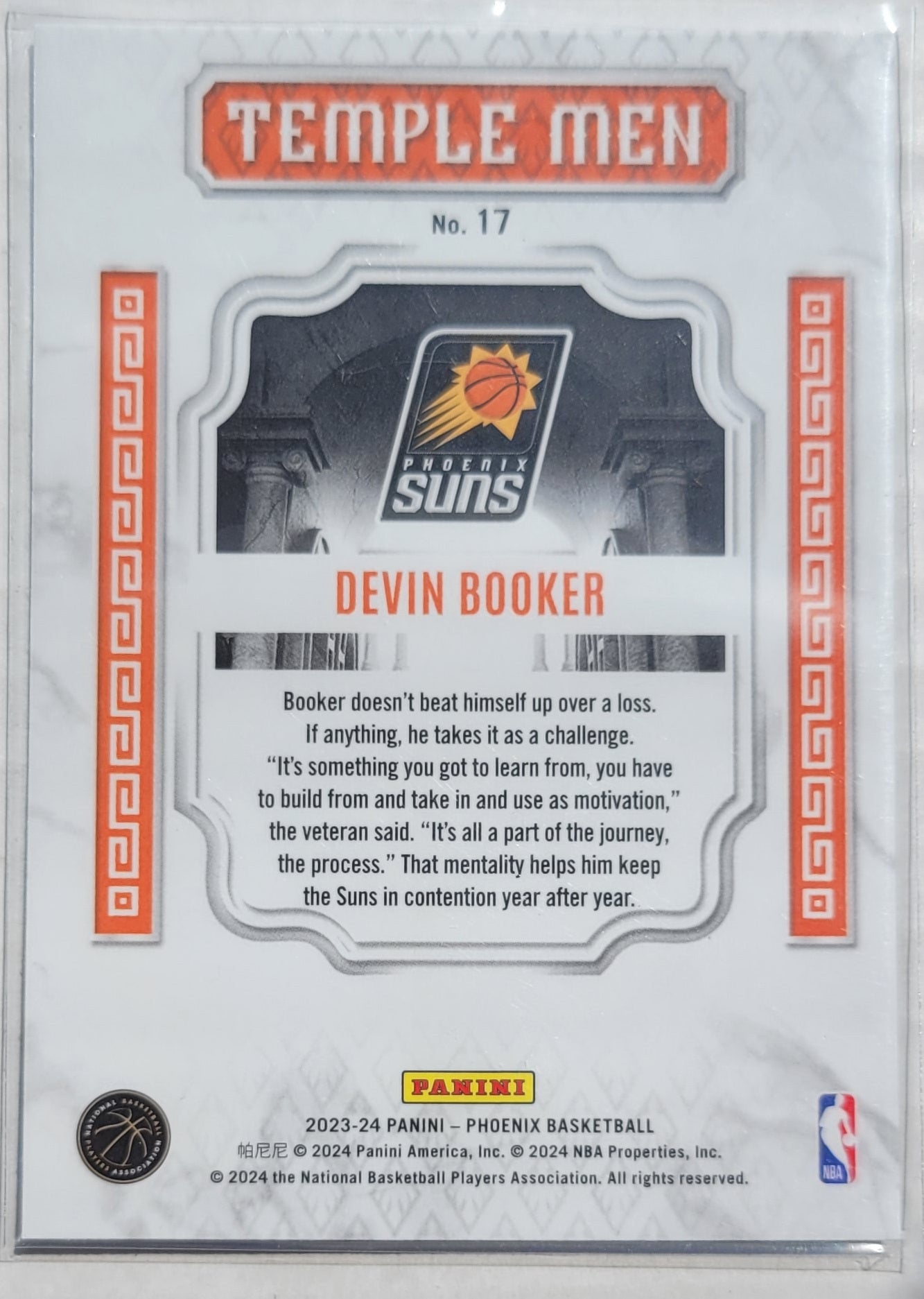 Devin Booker - 2023-24 Panini Phoenix Temple Men #17