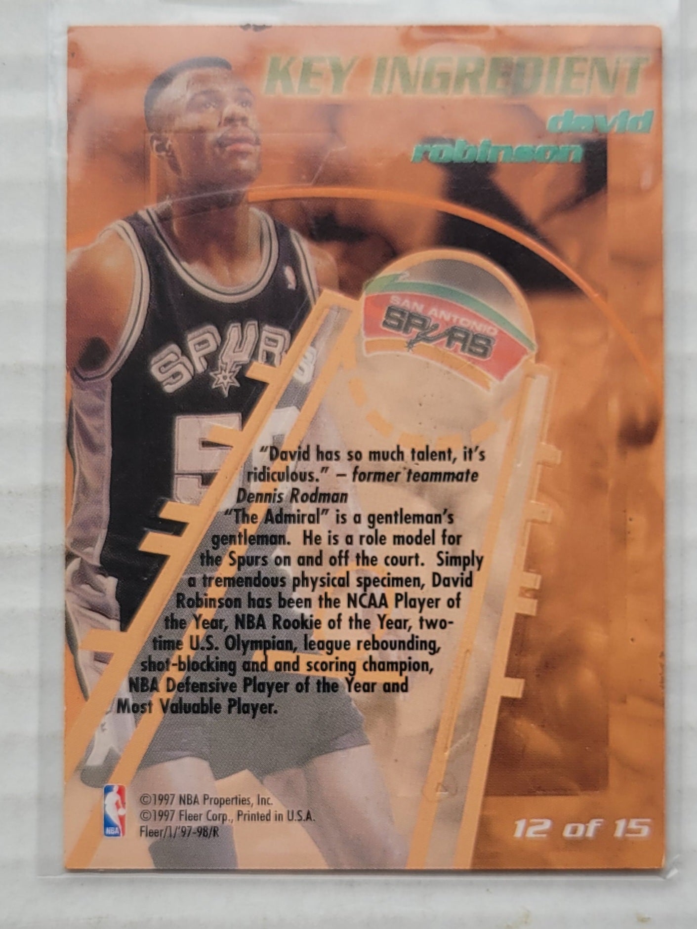 David Robinson - 1997-98 Fleer Key Ingredient #12