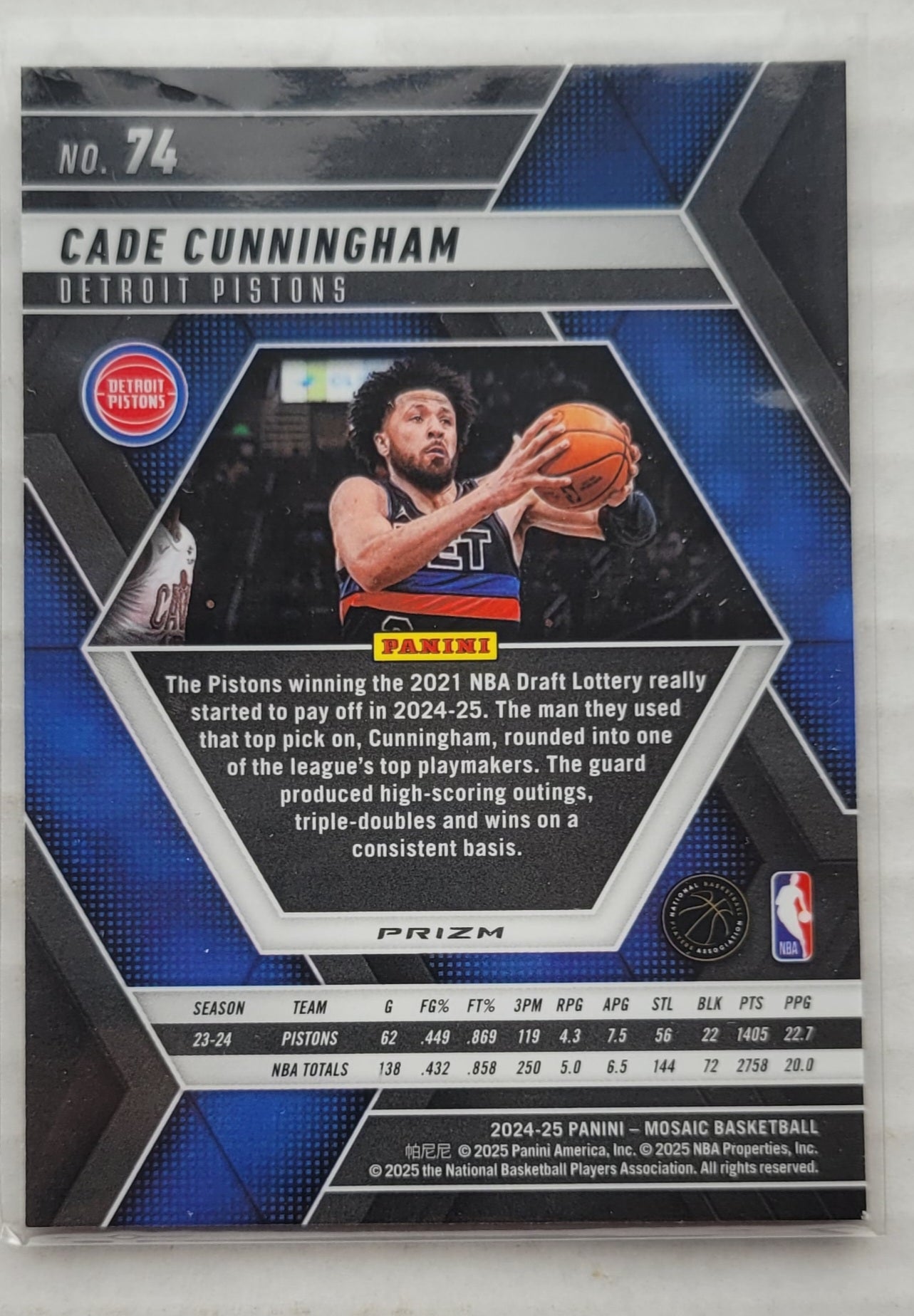 Cade Cunningham - 2024-25 Panini Mosaic Premium #74