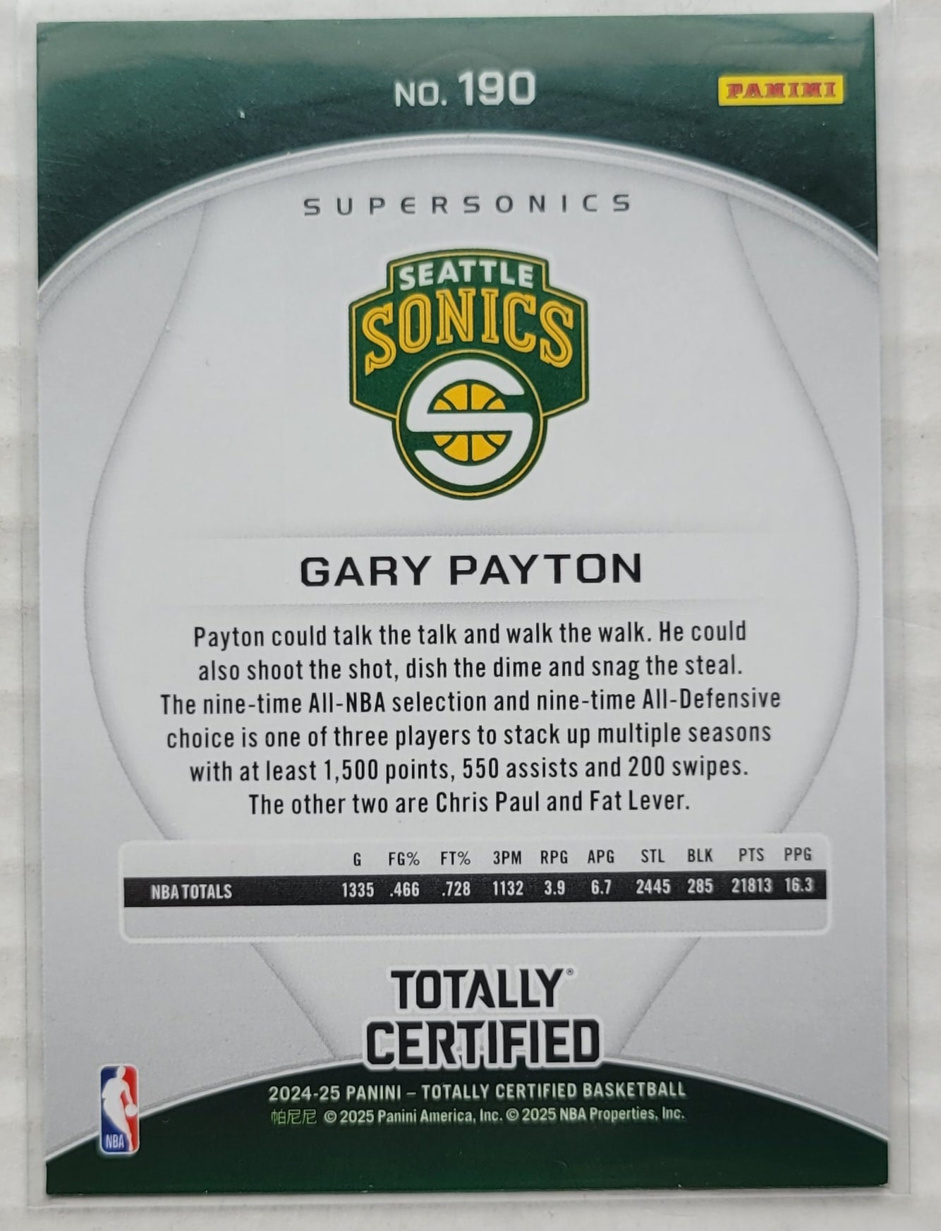 Gary Payton - 2024-25 Totally Certified Mirror #190 LGD