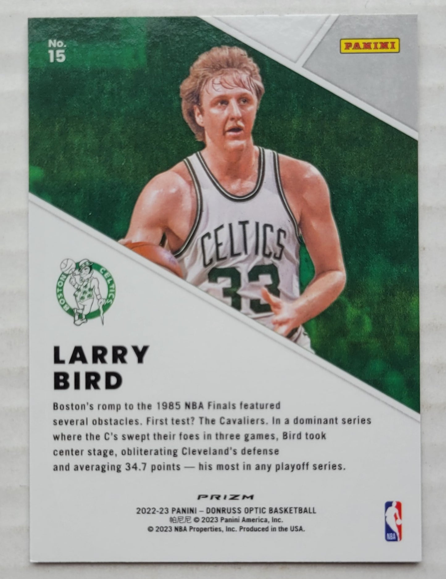 Larry Bird - 2022-23 Donruss Optic Winner Stays Purple #15