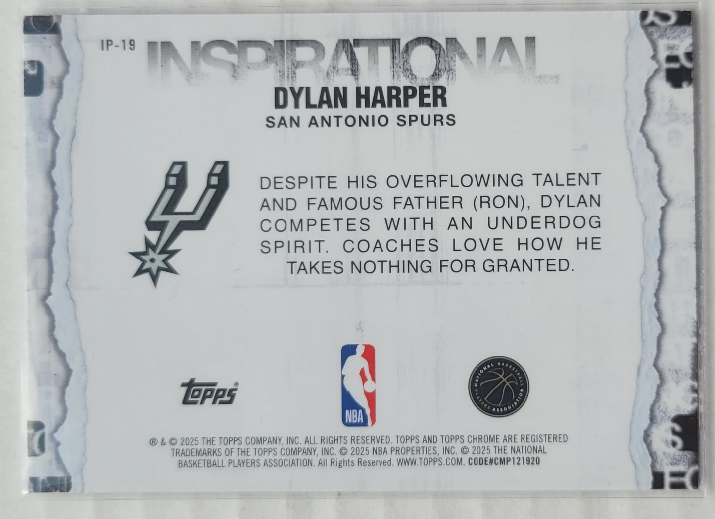 Dylan Harper - 2025-26 Topps Chrome Inspirational #IP19