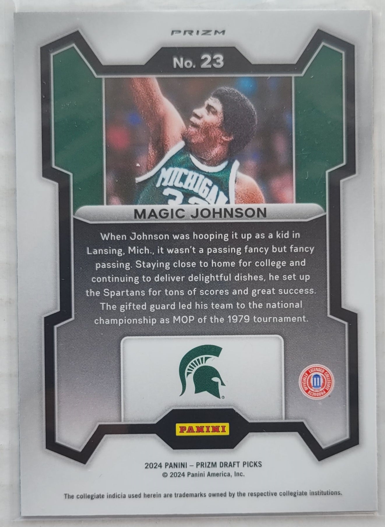 Magic Johnson - 2024-25 Panini Prizm Draft Picks Prizms Purple Wave #23