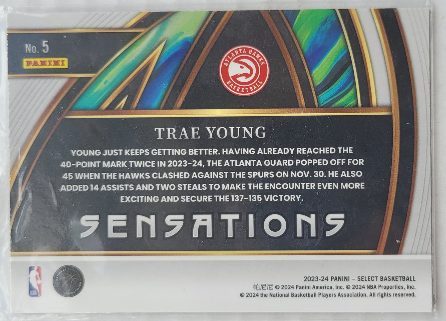 Trae Young - 2023-24 Select Sensations #5