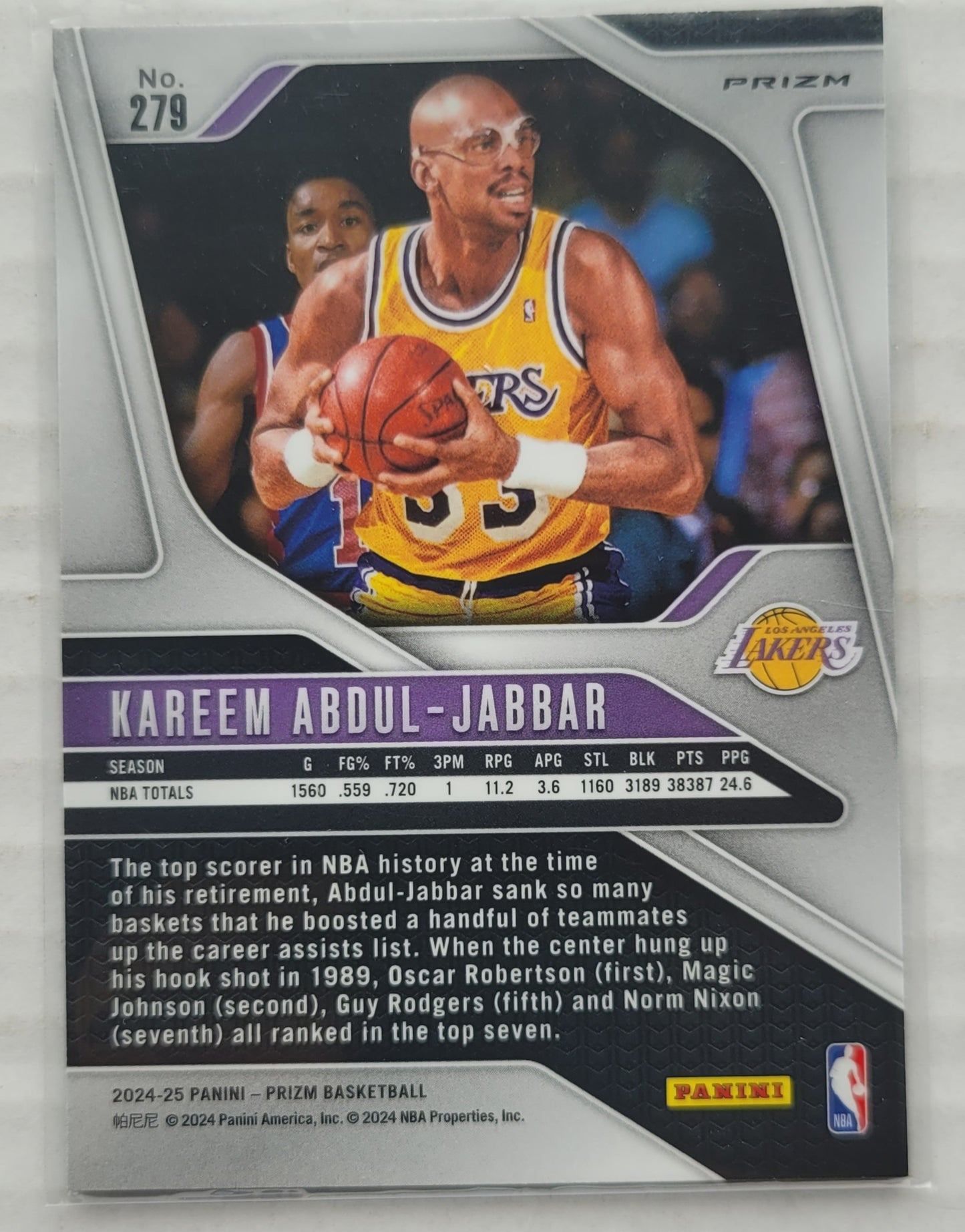 Kareem Abdul-Jabbar - 2024-25 Panini Prizm Prizms Green #279