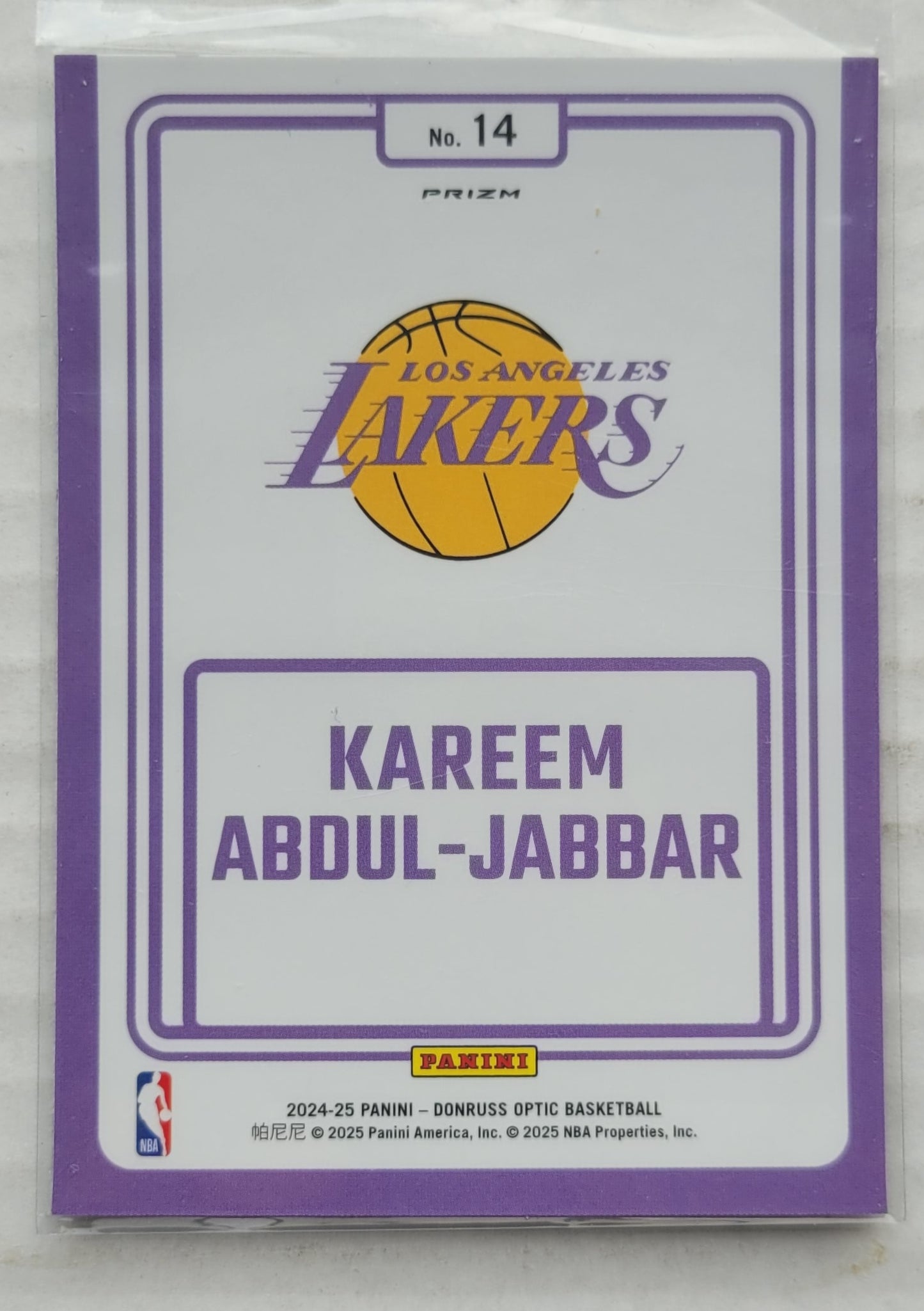 Kareem Abdul-Jabbar - 2024-25 Donruss Optic Winner Stays Holo #14