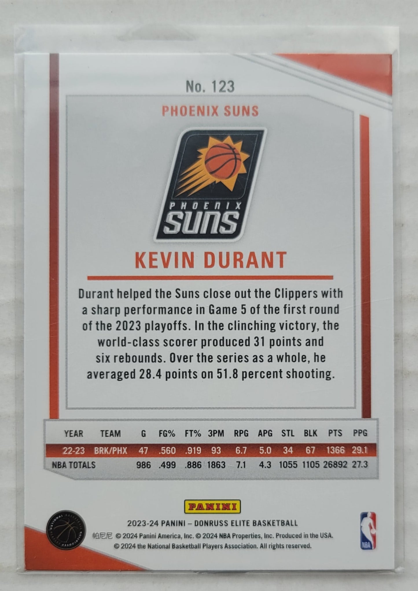 Kevin Durant - 2023-24 Elite International #123