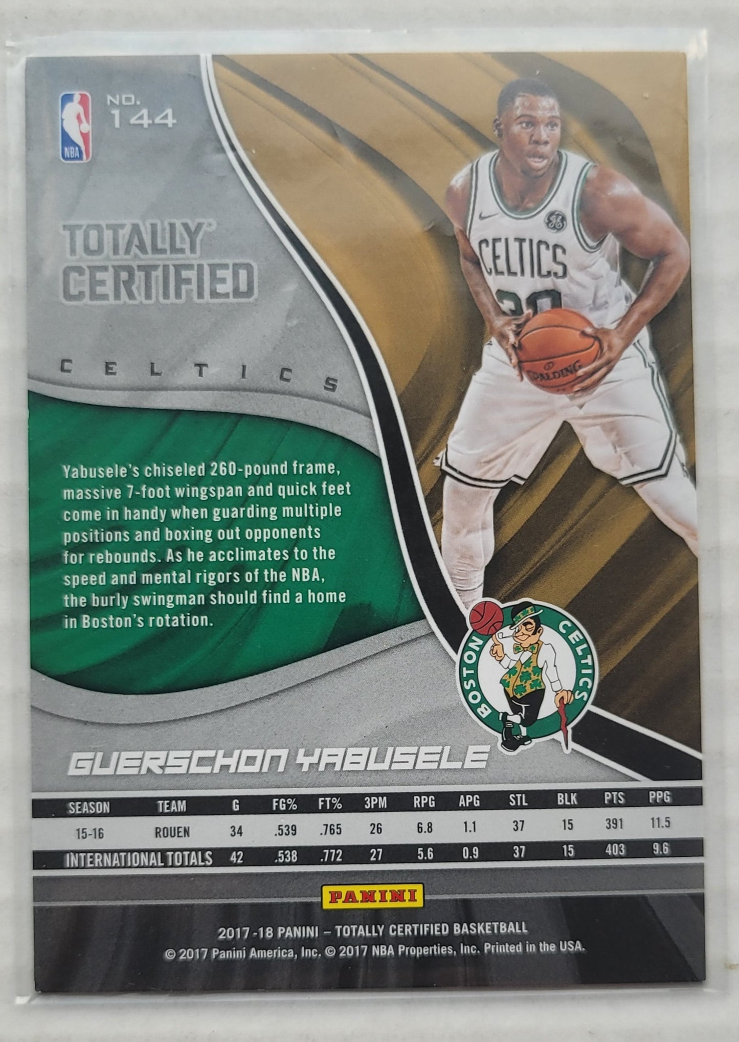 Guerschon Yabusele - 2017-18 Totally Certified Blue #144 RC - 31/99