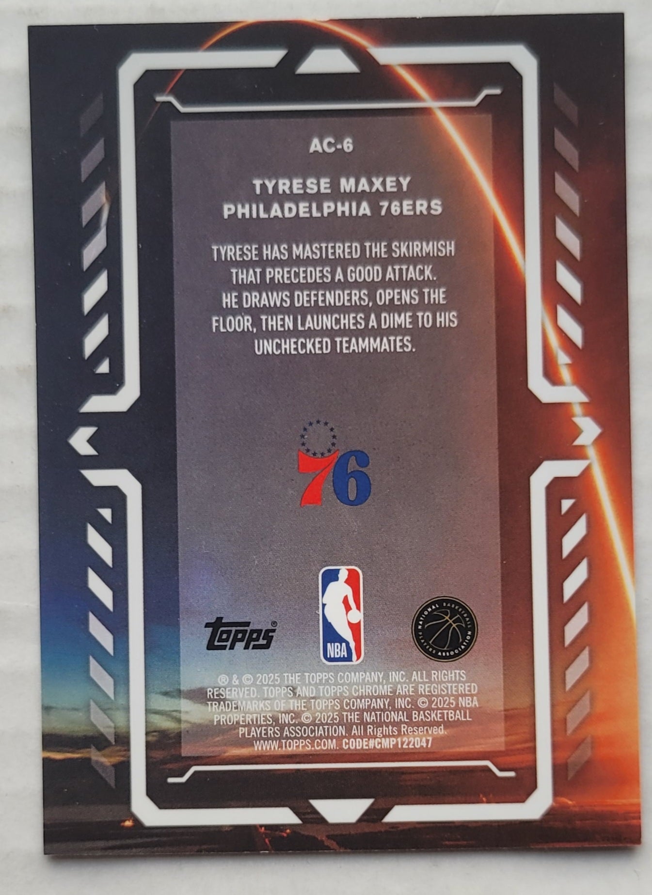 Tyrese Maxey - 2025-26 Topps Chrome Activators #AC6