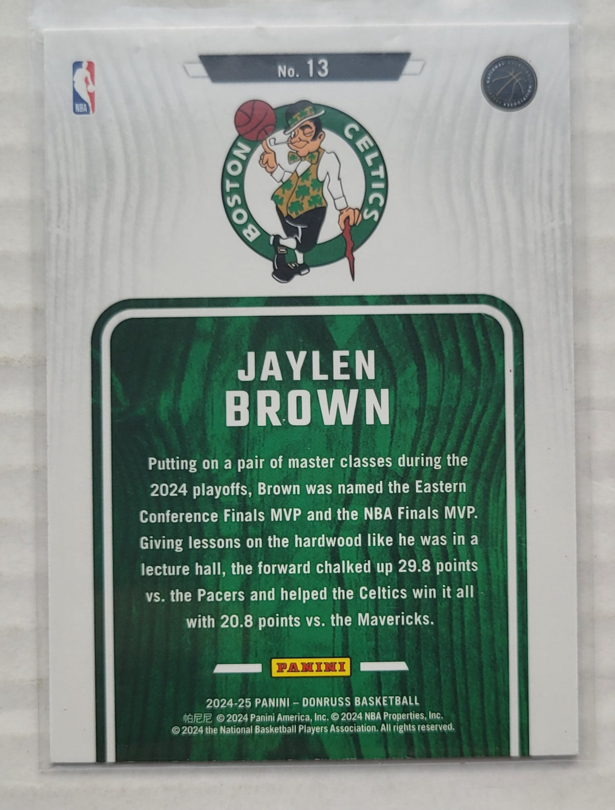 Jaylen Brown - 2024-25 Donruss Hardwood Masters Press Proof Purple #13